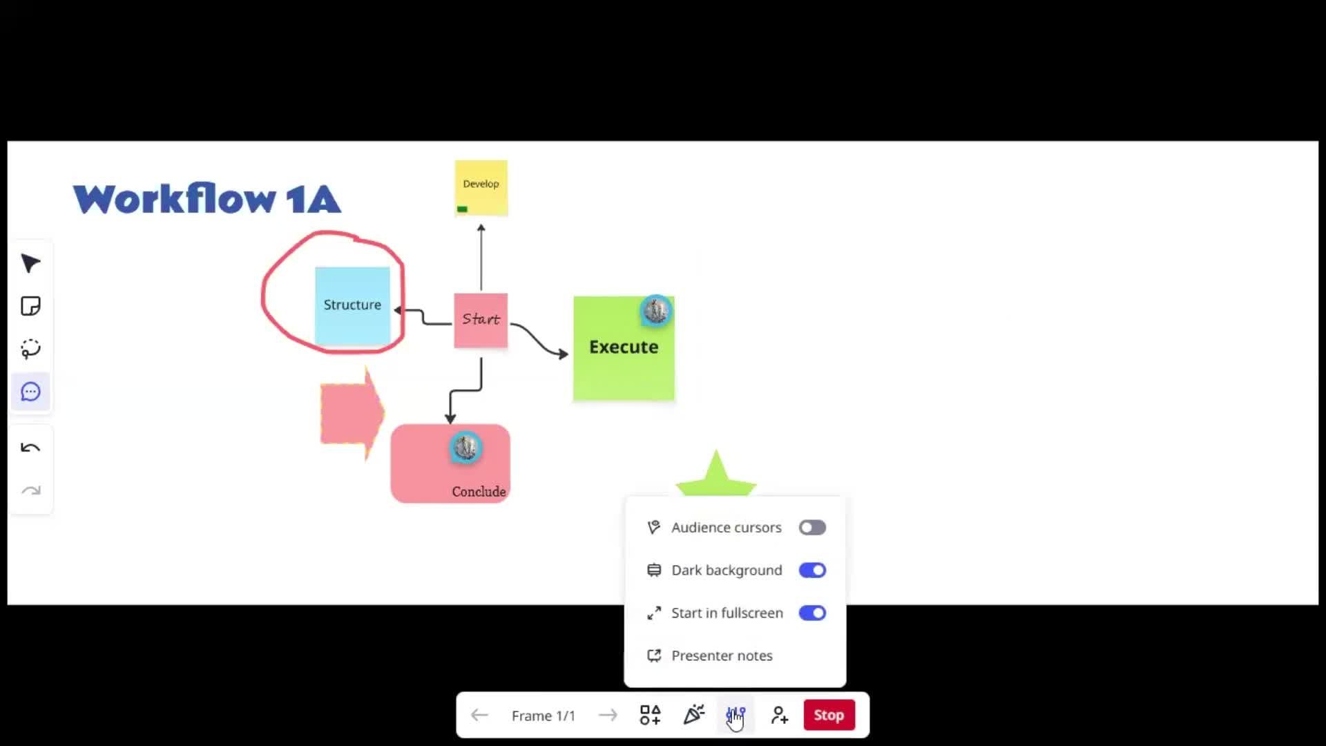 Creating a flowchart screenshot