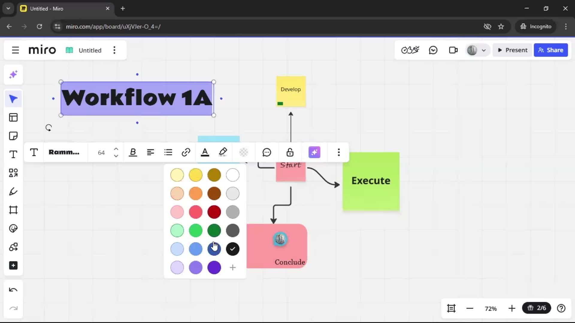 Creating a flowchart screenshot