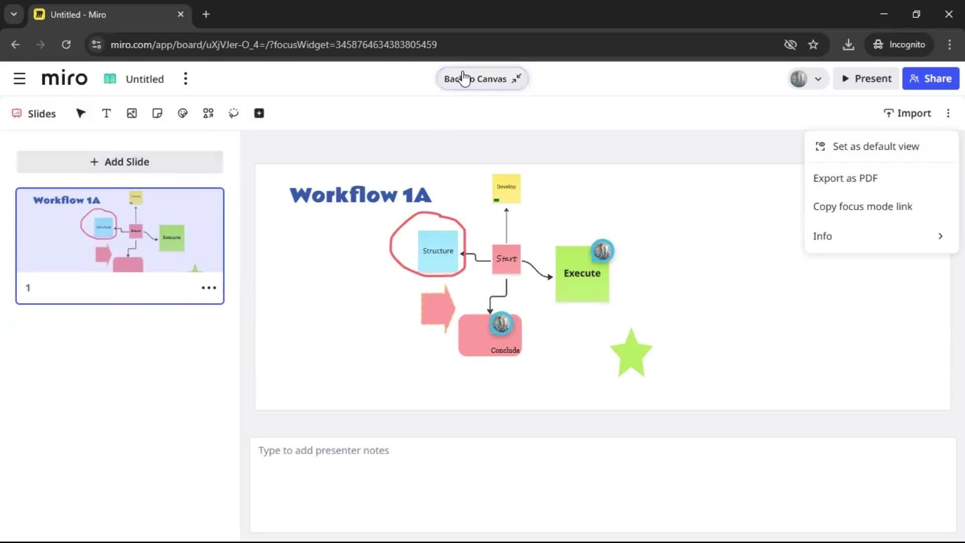 Creating a flowchart screenshot