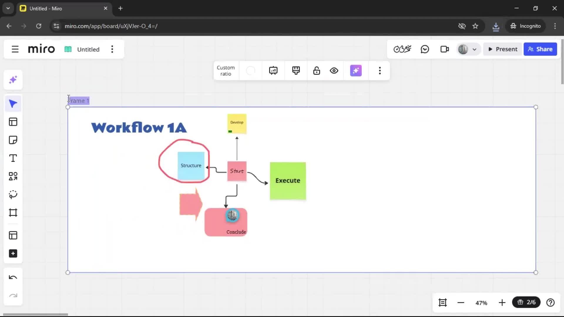 Creating a flowchart screenshot