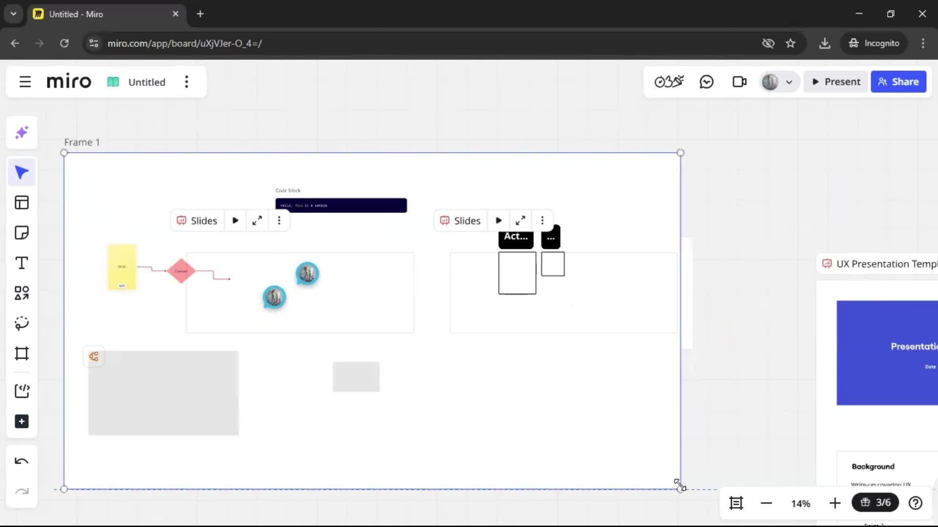 Creating a flowchart screenshot