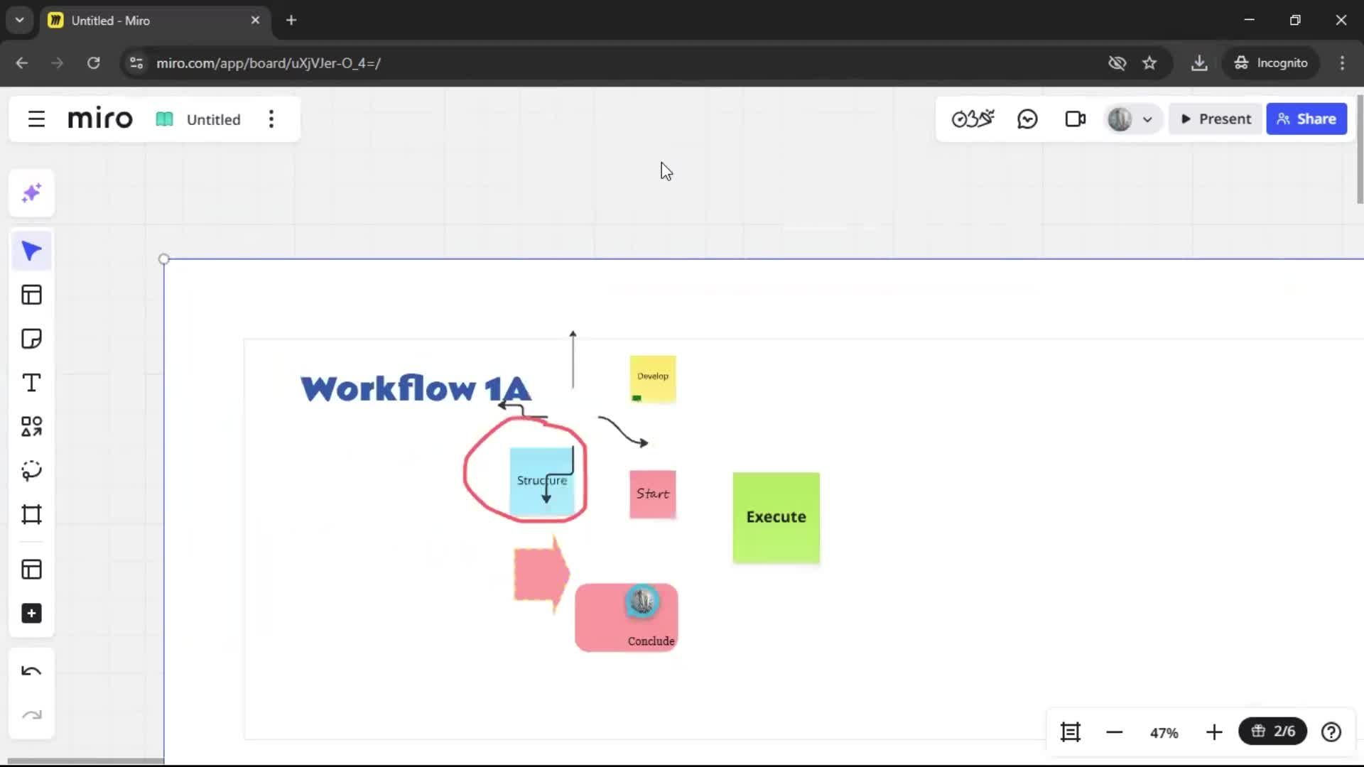 Creating a flowchart screenshot