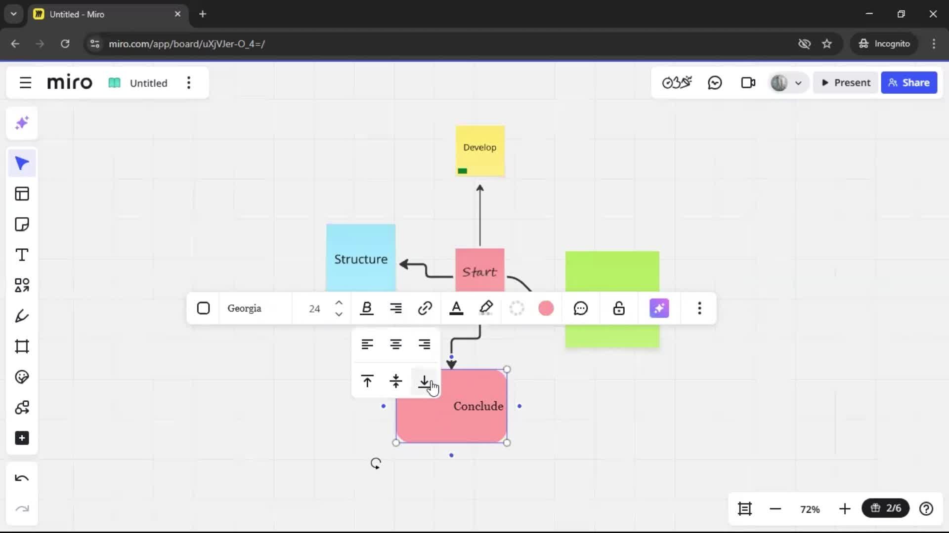 Creating a flowchart screenshot