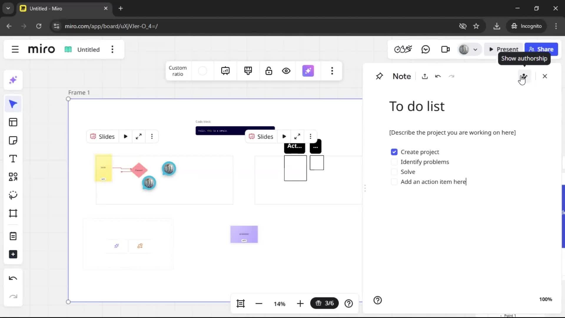Creating a flowchart screenshot
