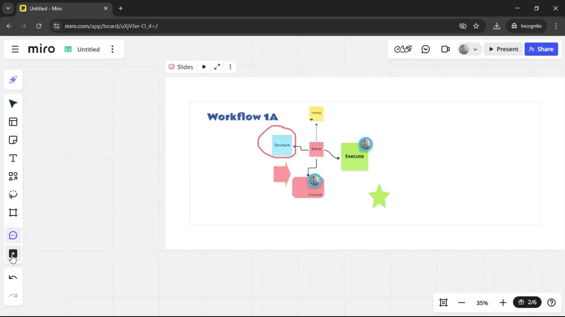 Creating a flowchart screenshot