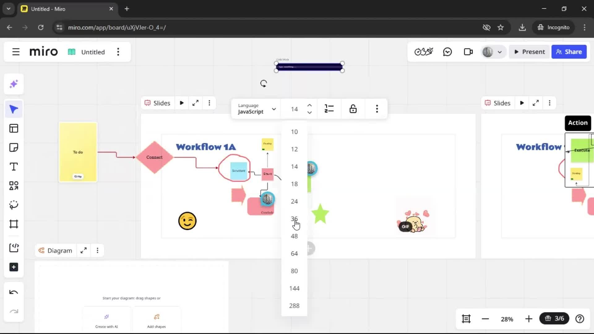 Creating a flowchart screenshot
