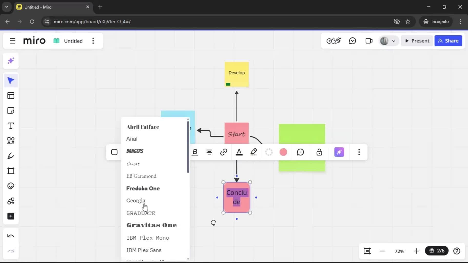 Creating a flowchart screenshot