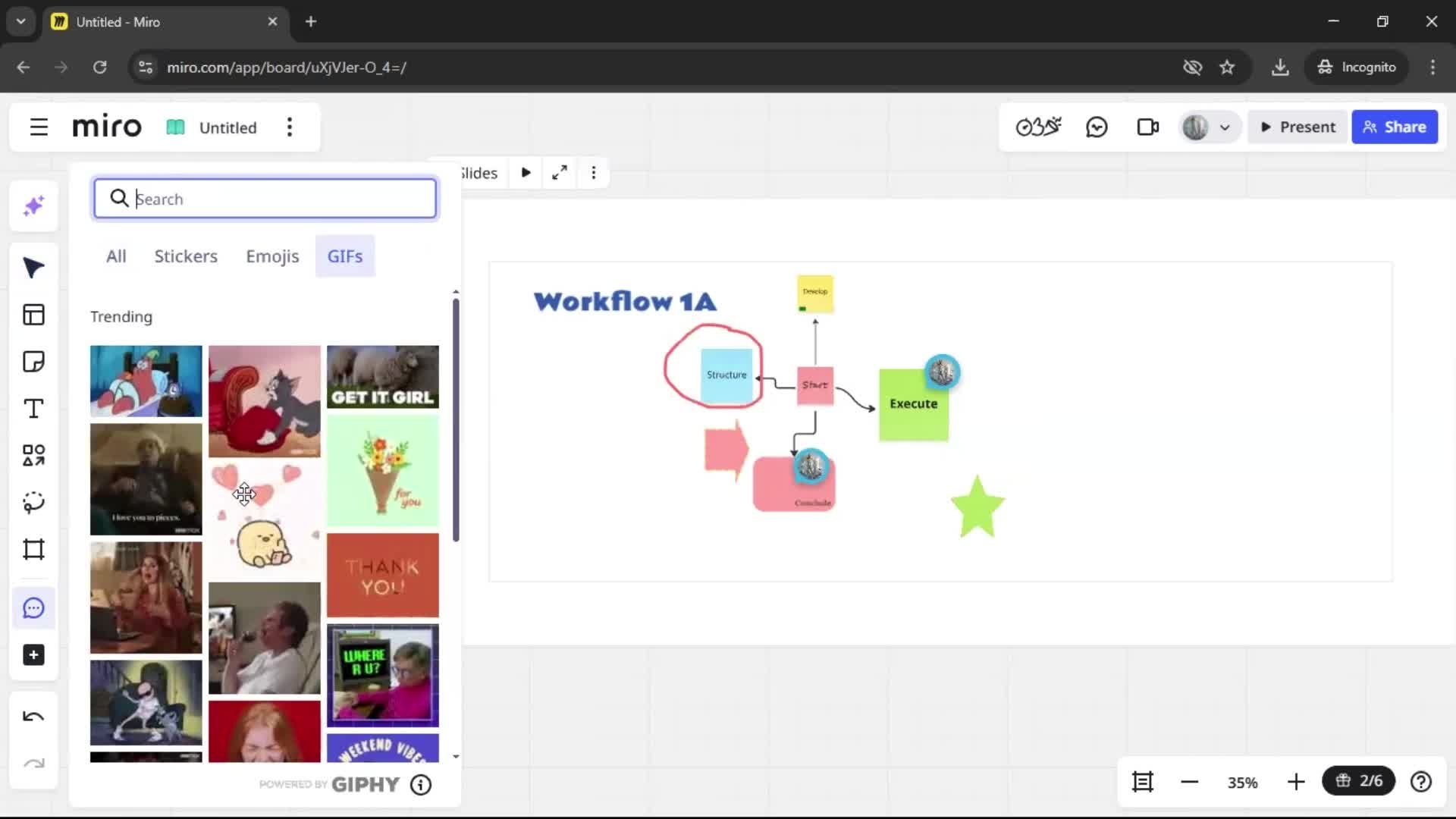 Creating a flowchart screenshot