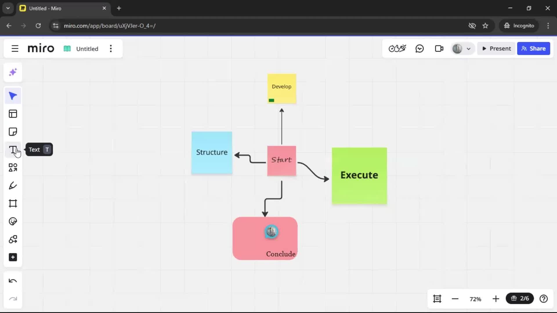 Creating a flowchart screenshot
