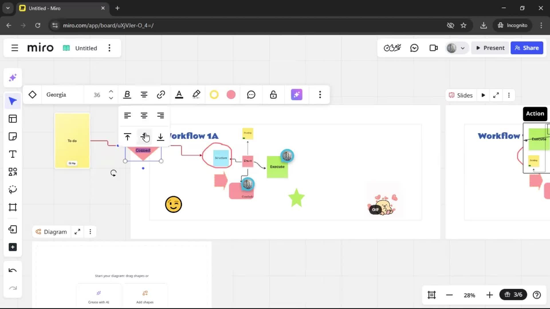 Creating a flowchart screenshot