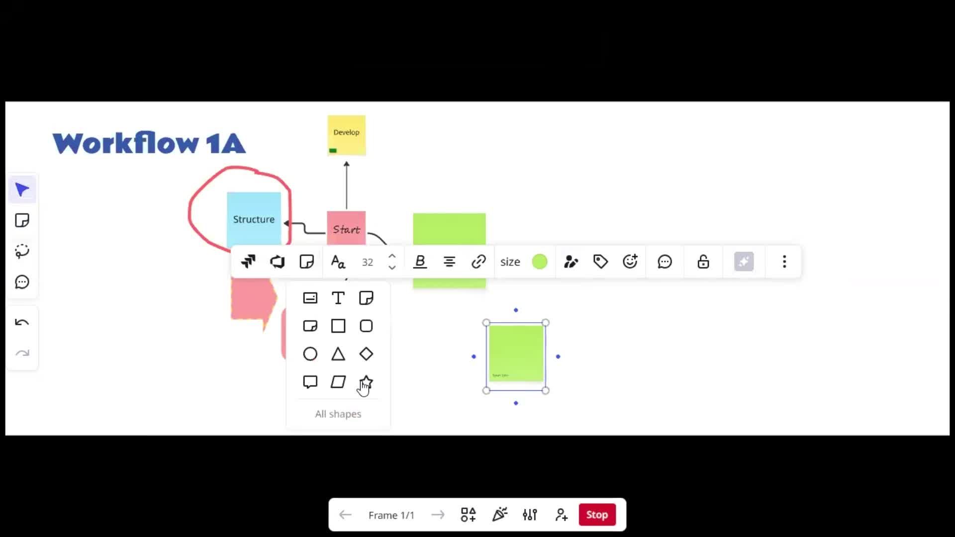 Creating a flowchart screenshot