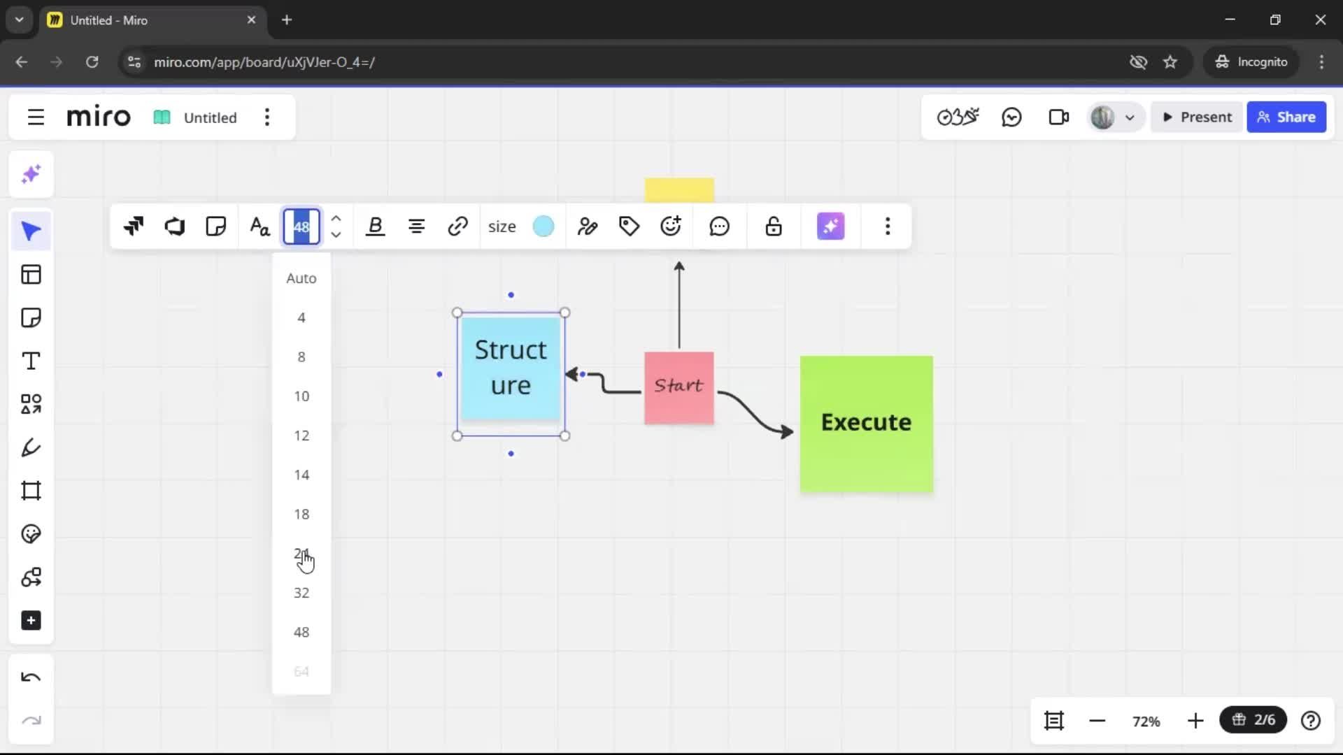 Creating a flowchart screenshot