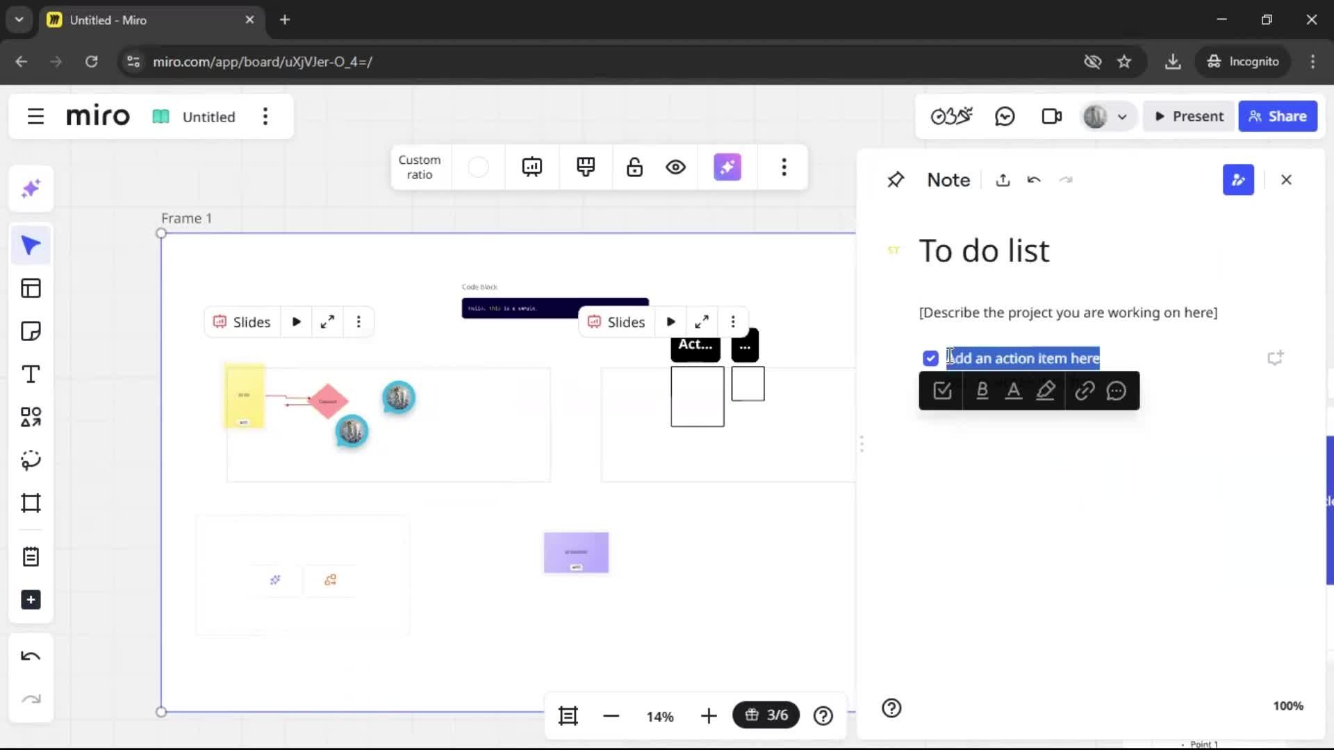 Creating a flowchart screenshot