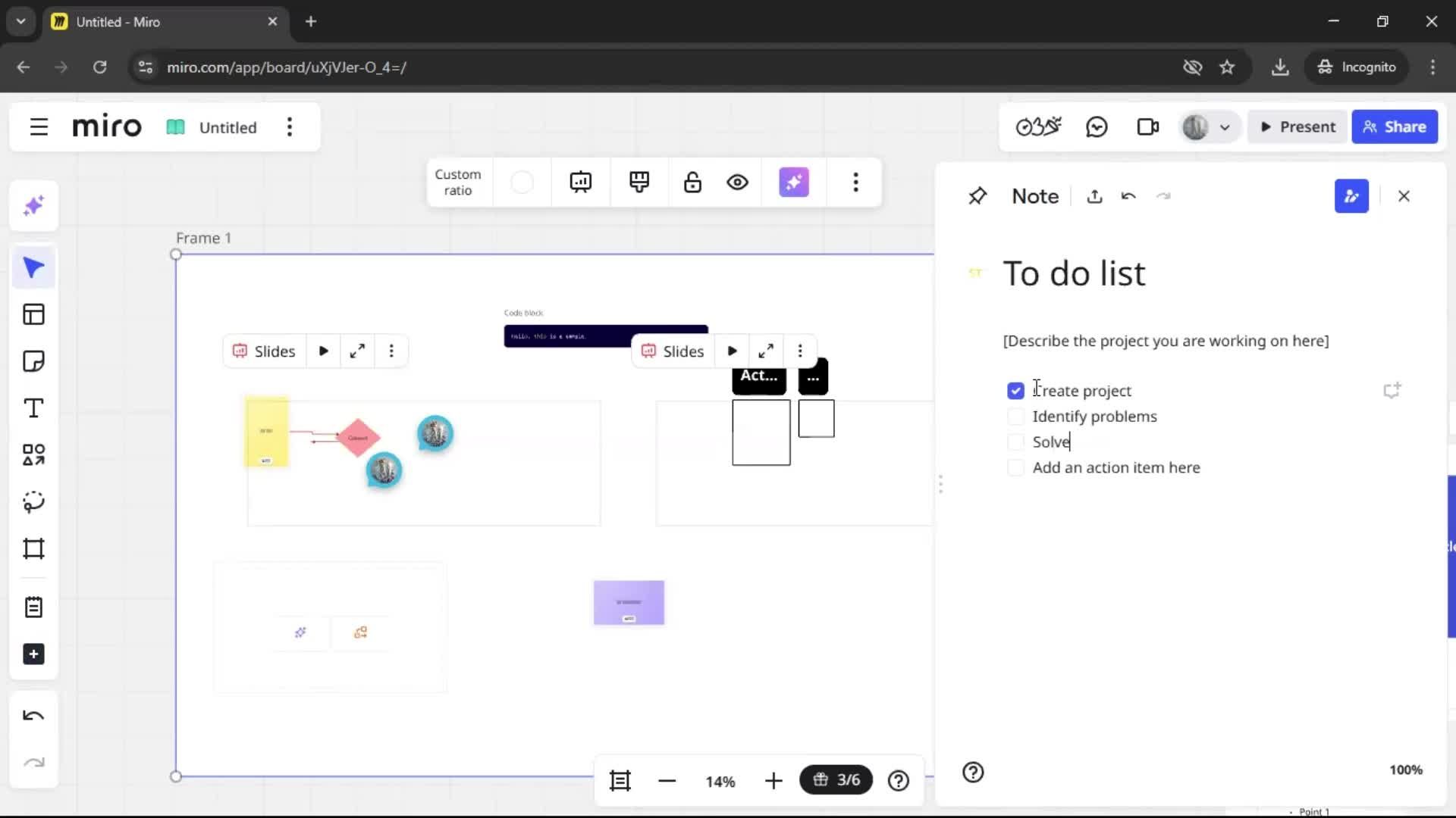 Creating a flowchart screenshot