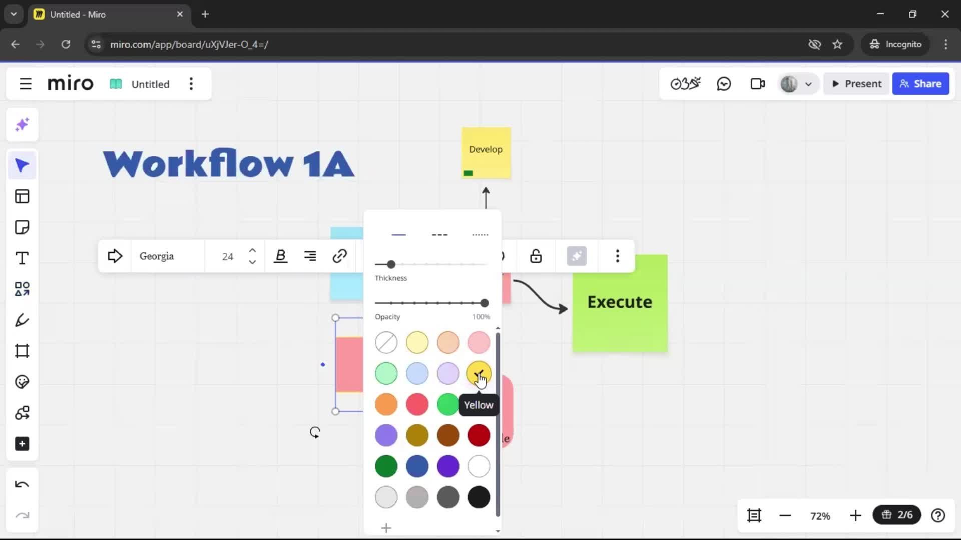 Creating a flowchart screenshot