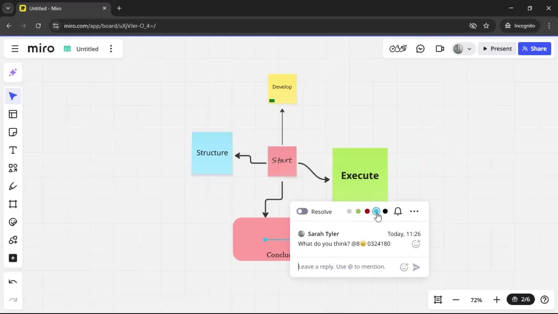 Creating a flowchart screenshot