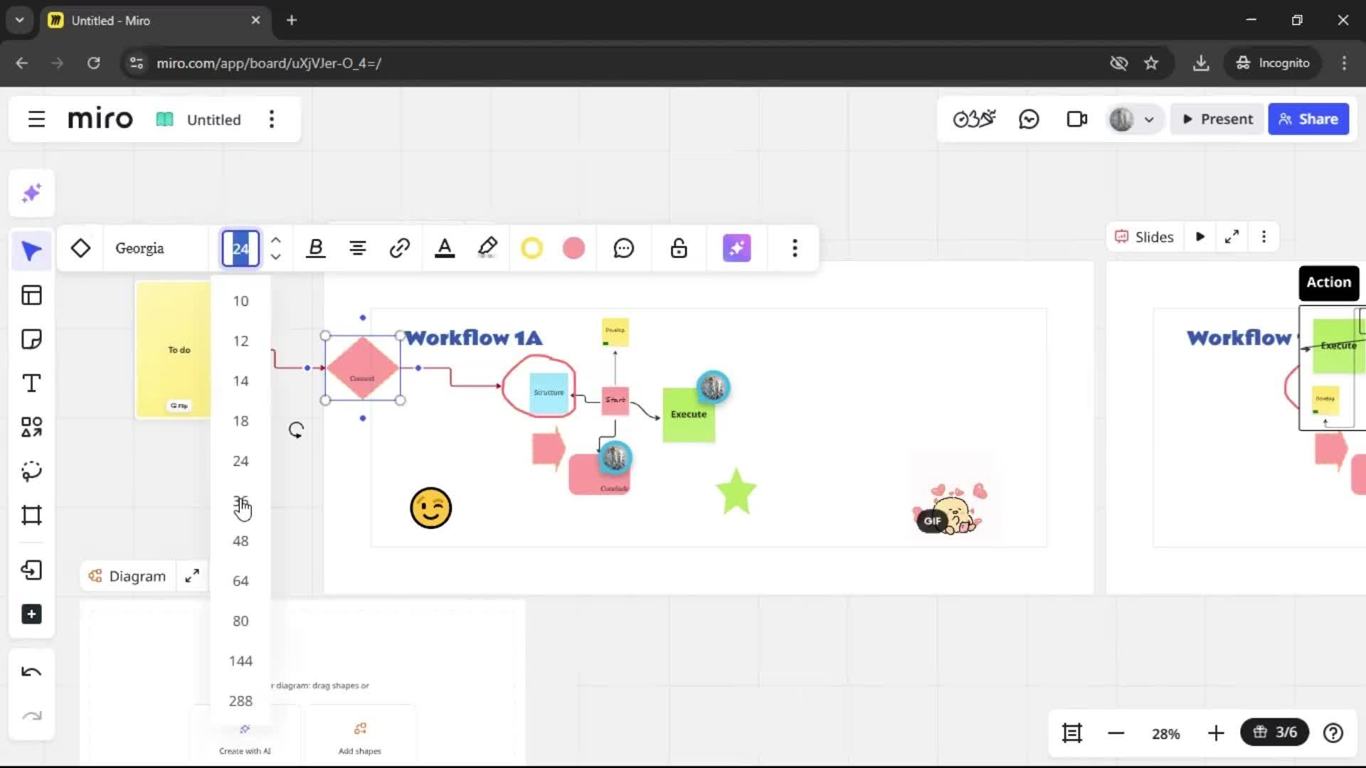 Creating a flowchart screenshot