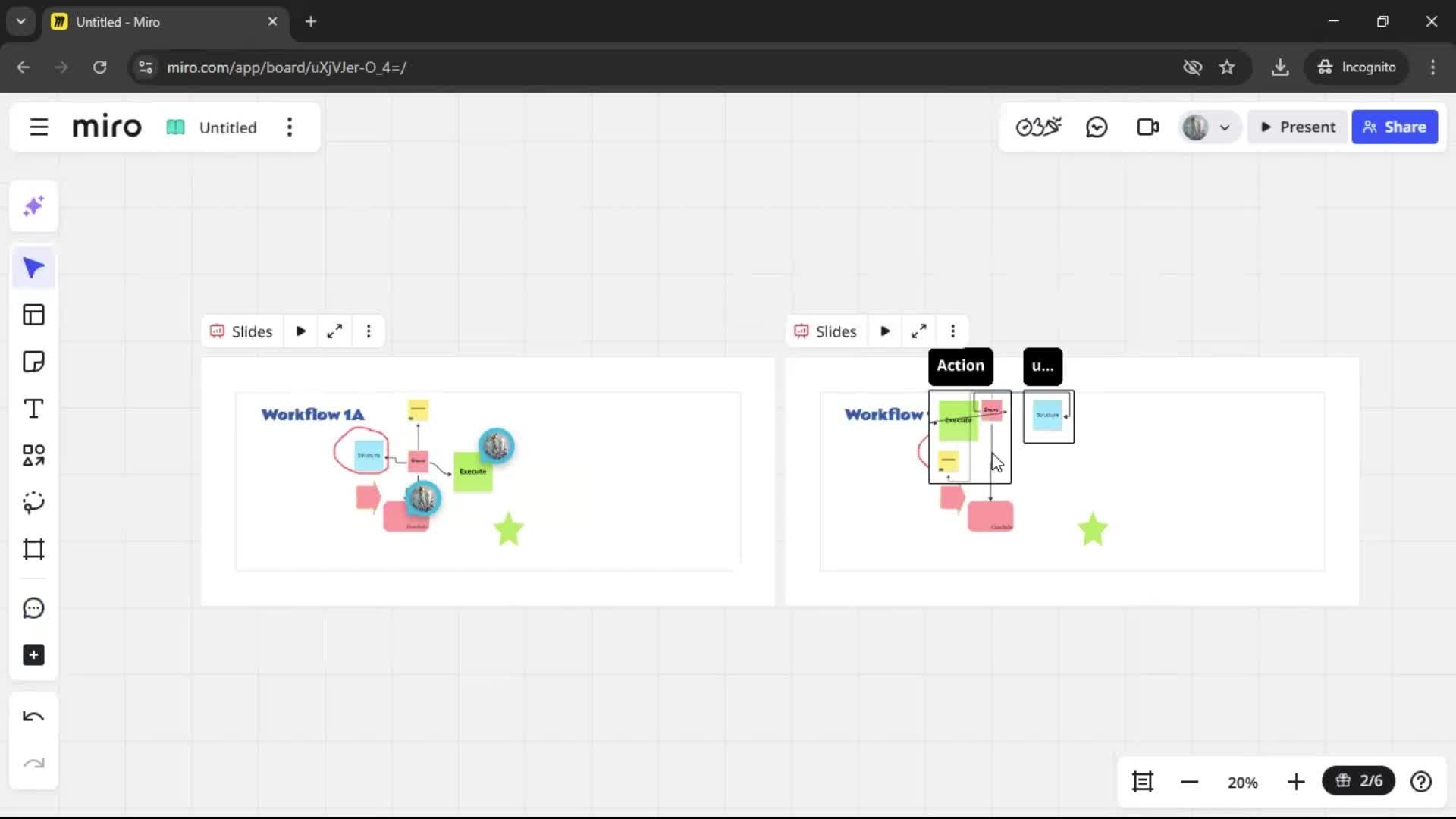 Creating a flowchart screenshot