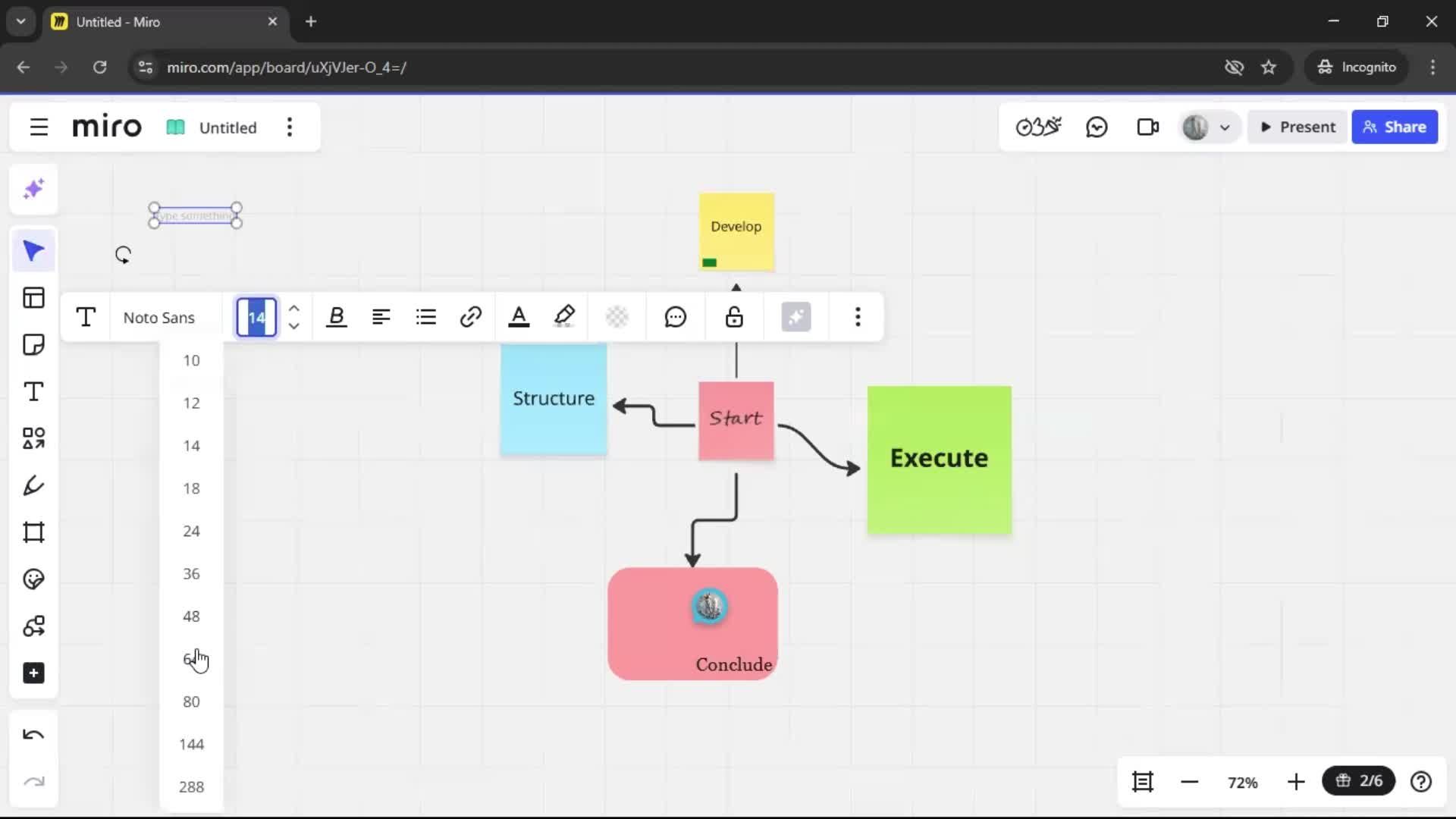 Creating a flowchart screenshot