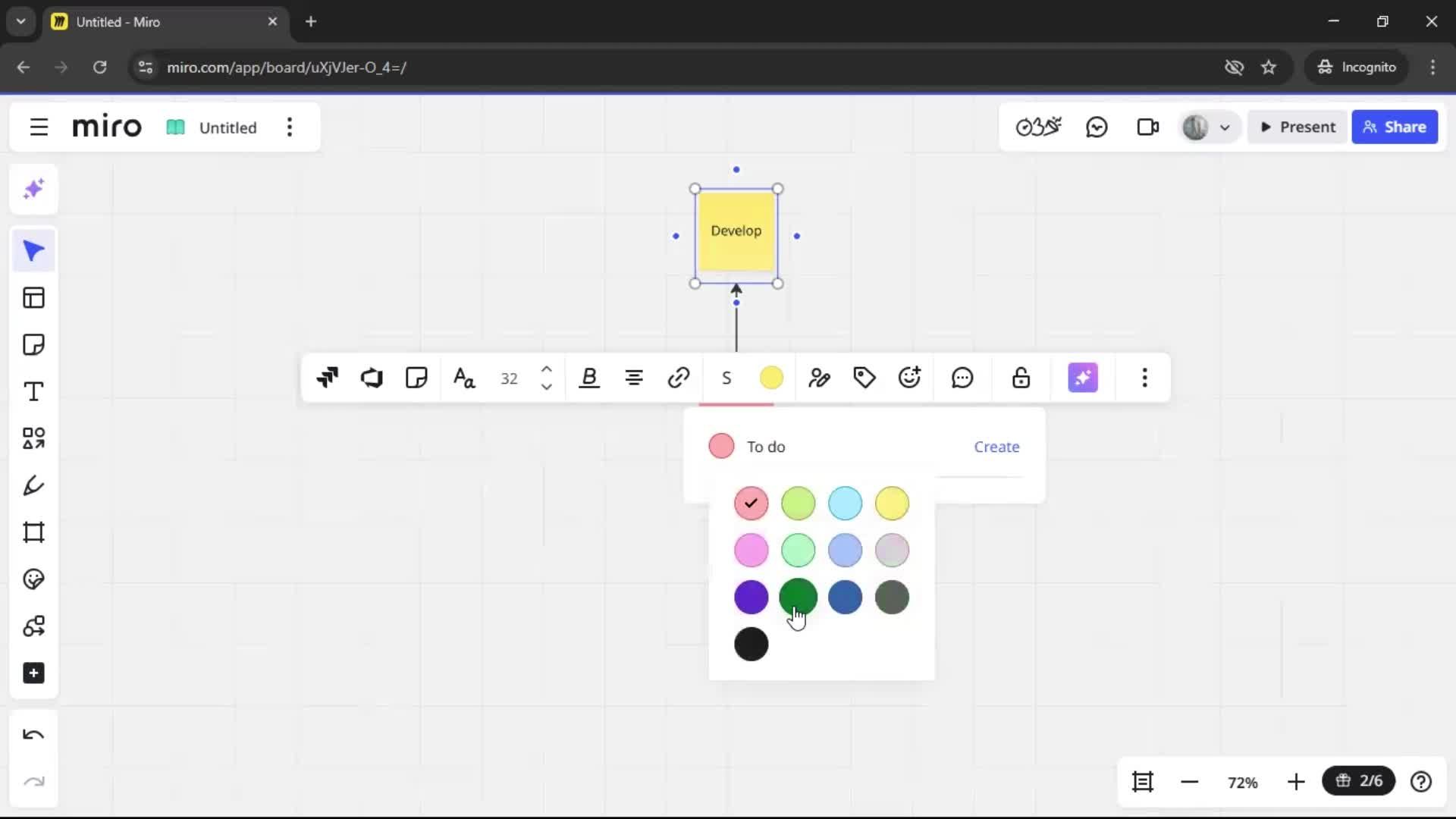 Creating a flowchart screenshot