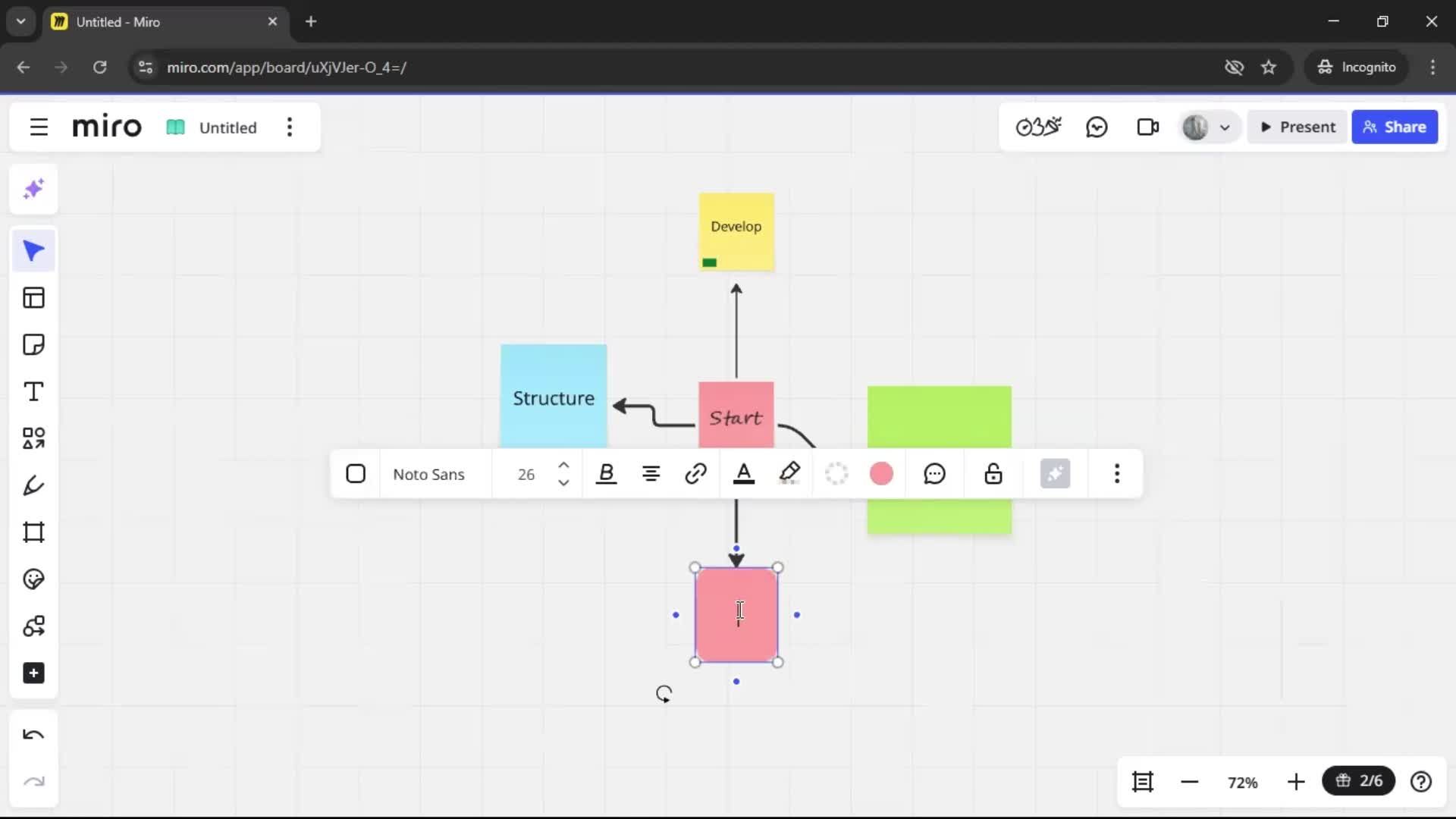 Creating a flowchart screenshot