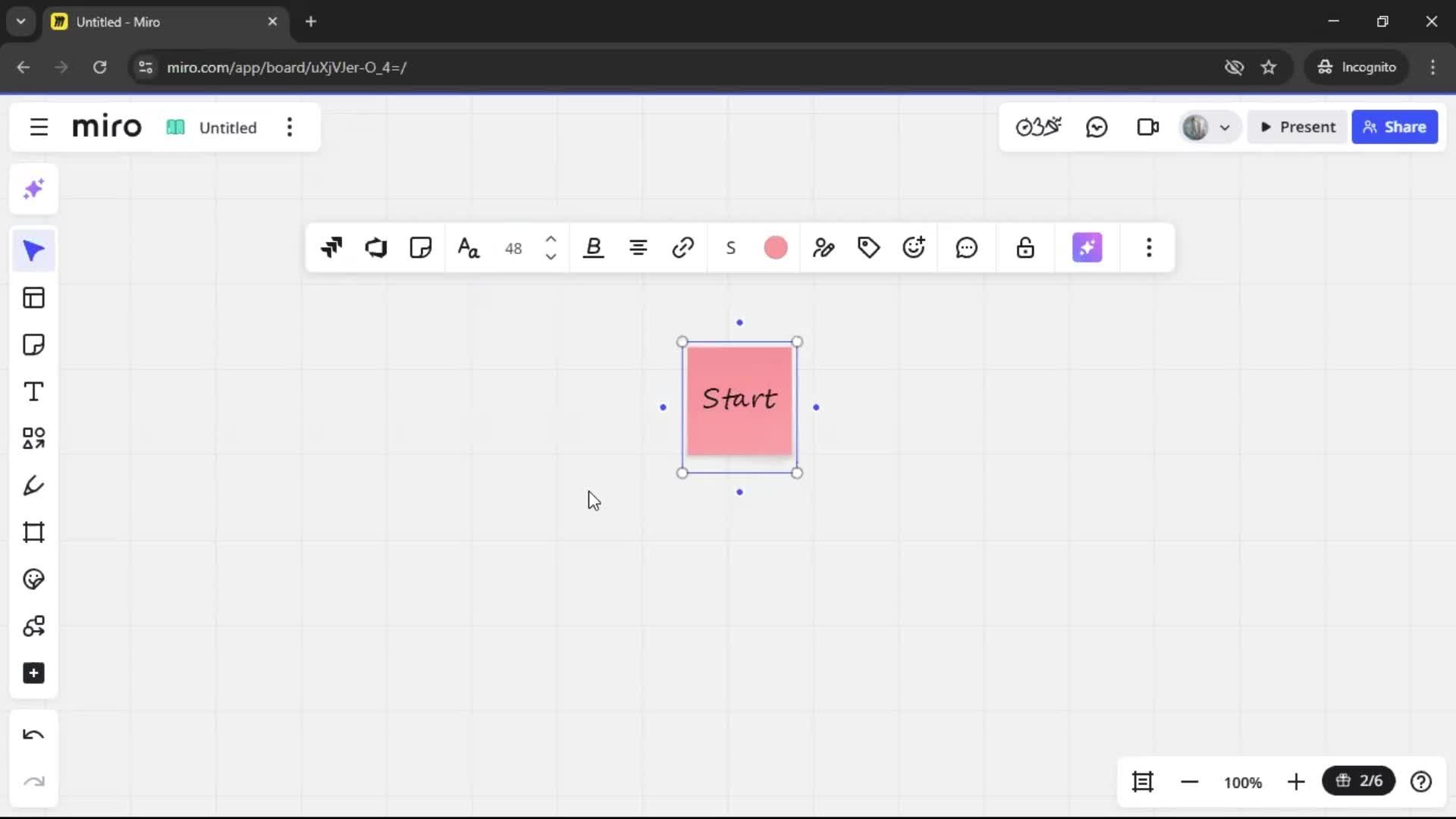 Creating a flowchart screenshot