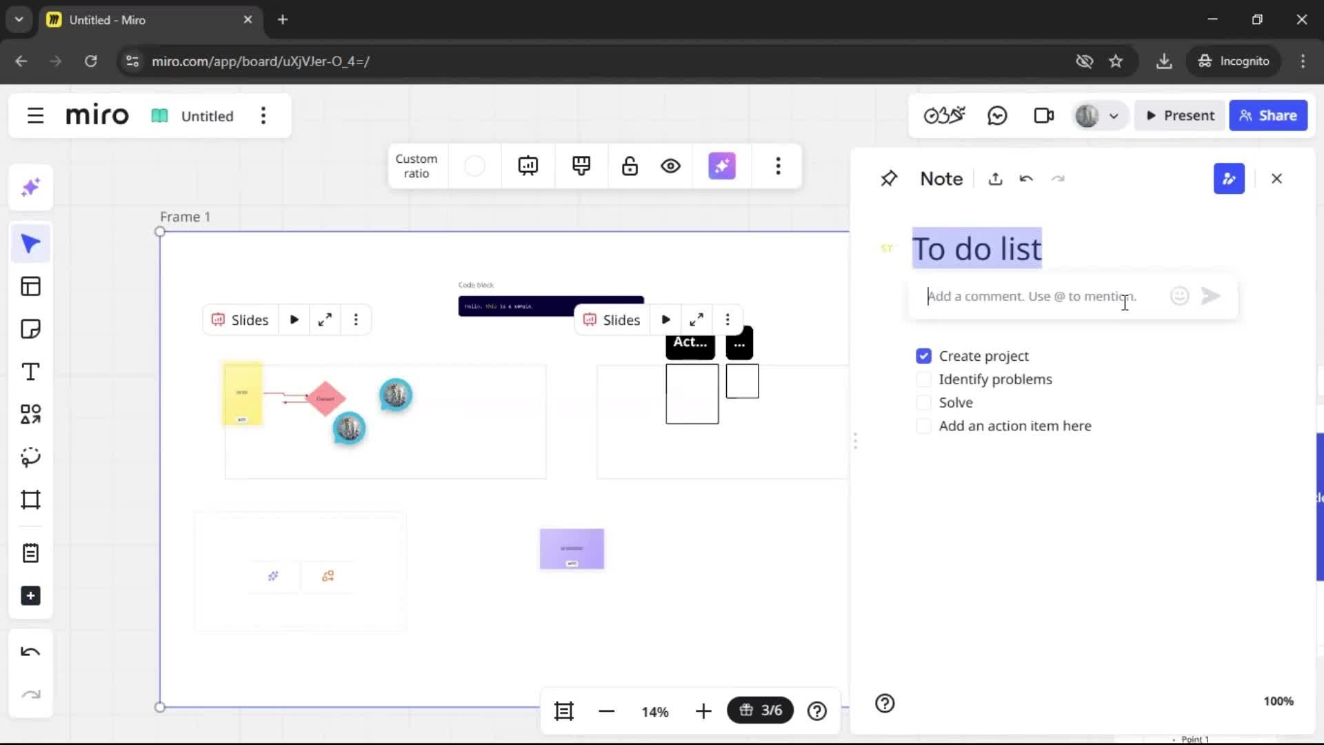 Creating a flowchart screenshot