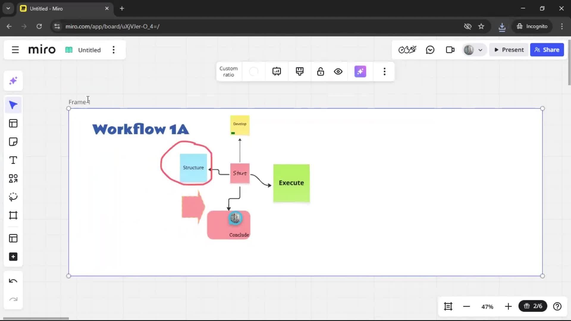 Creating a flowchart screenshot