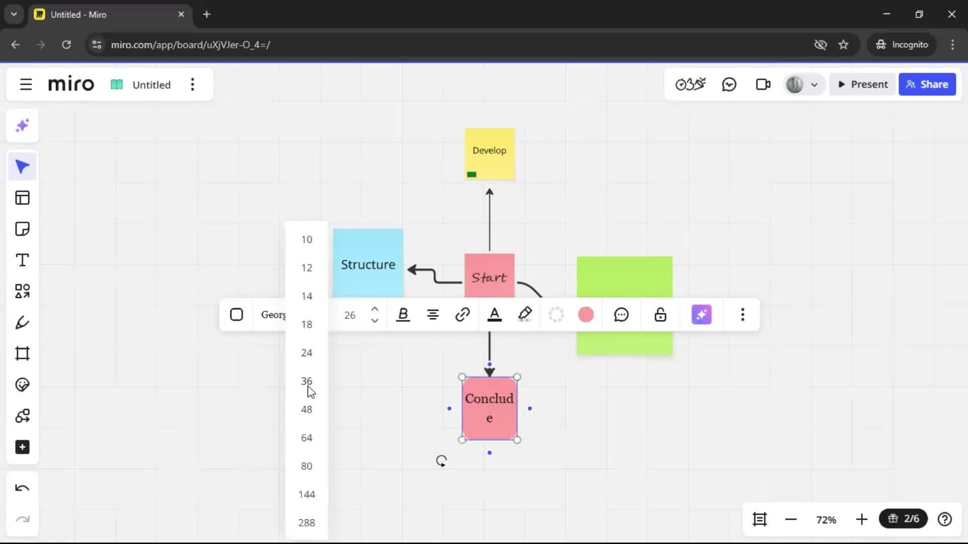 Creating a flowchart screenshot