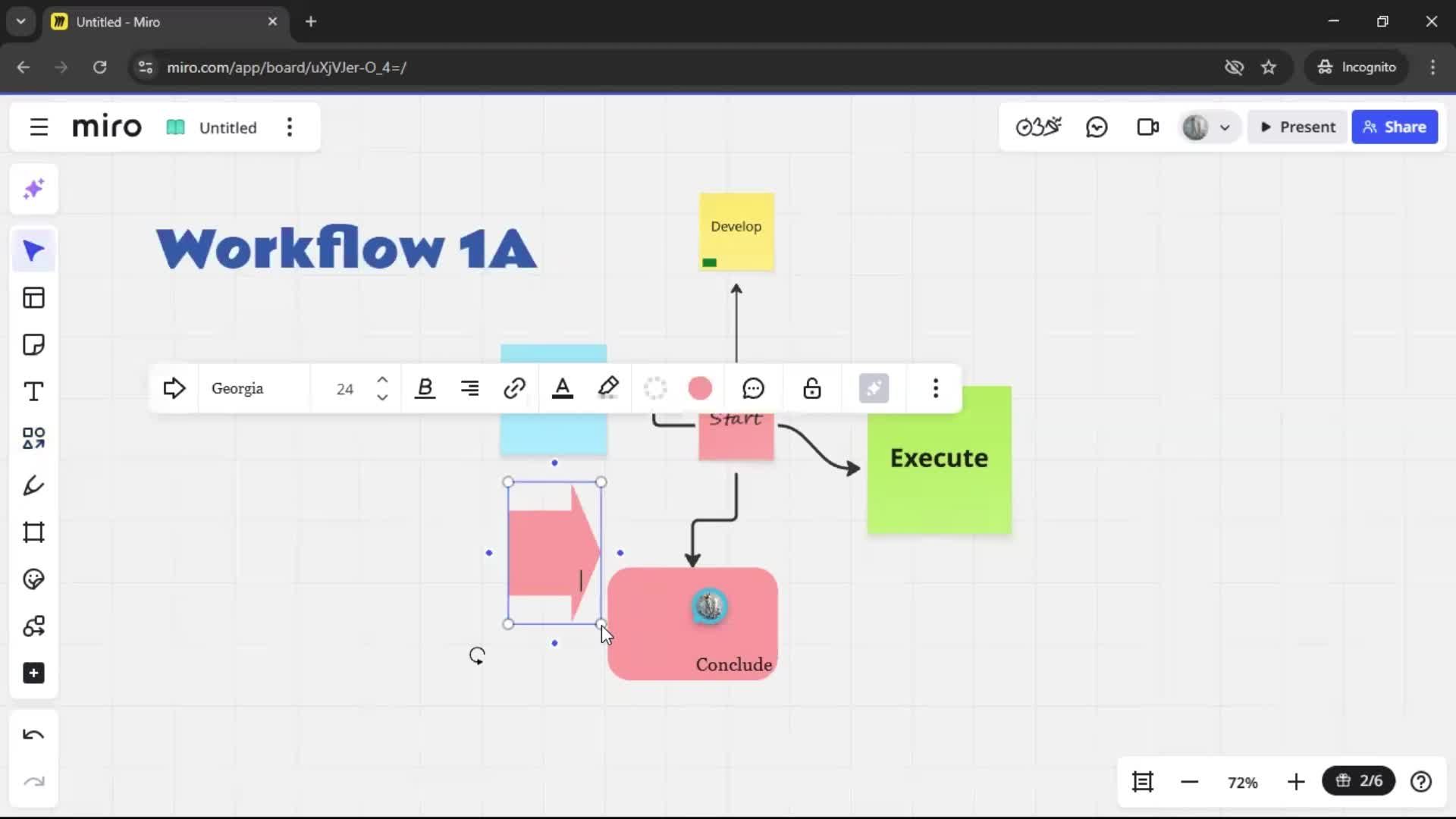 Creating a flowchart screenshot