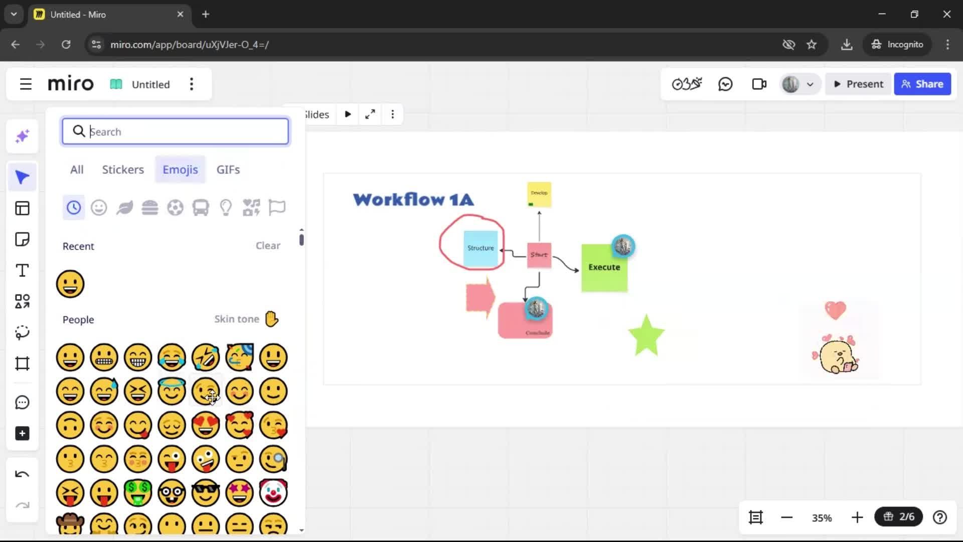 Creating a flowchart screenshot