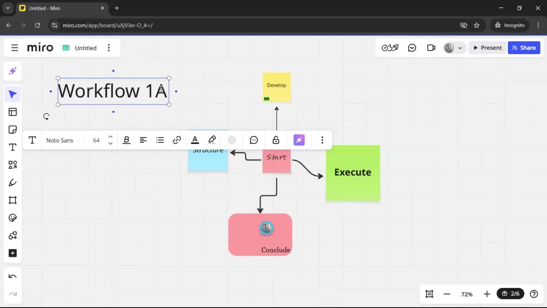 Creating a flowchart screenshot