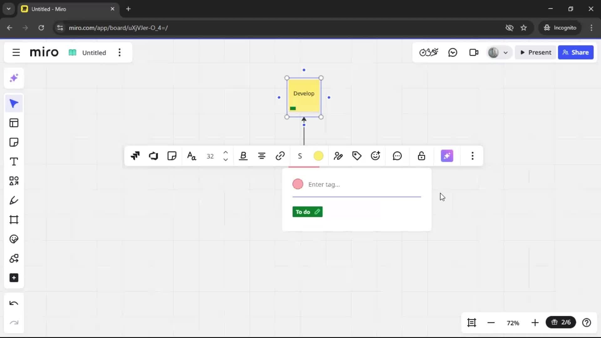 Creating a flowchart screenshot