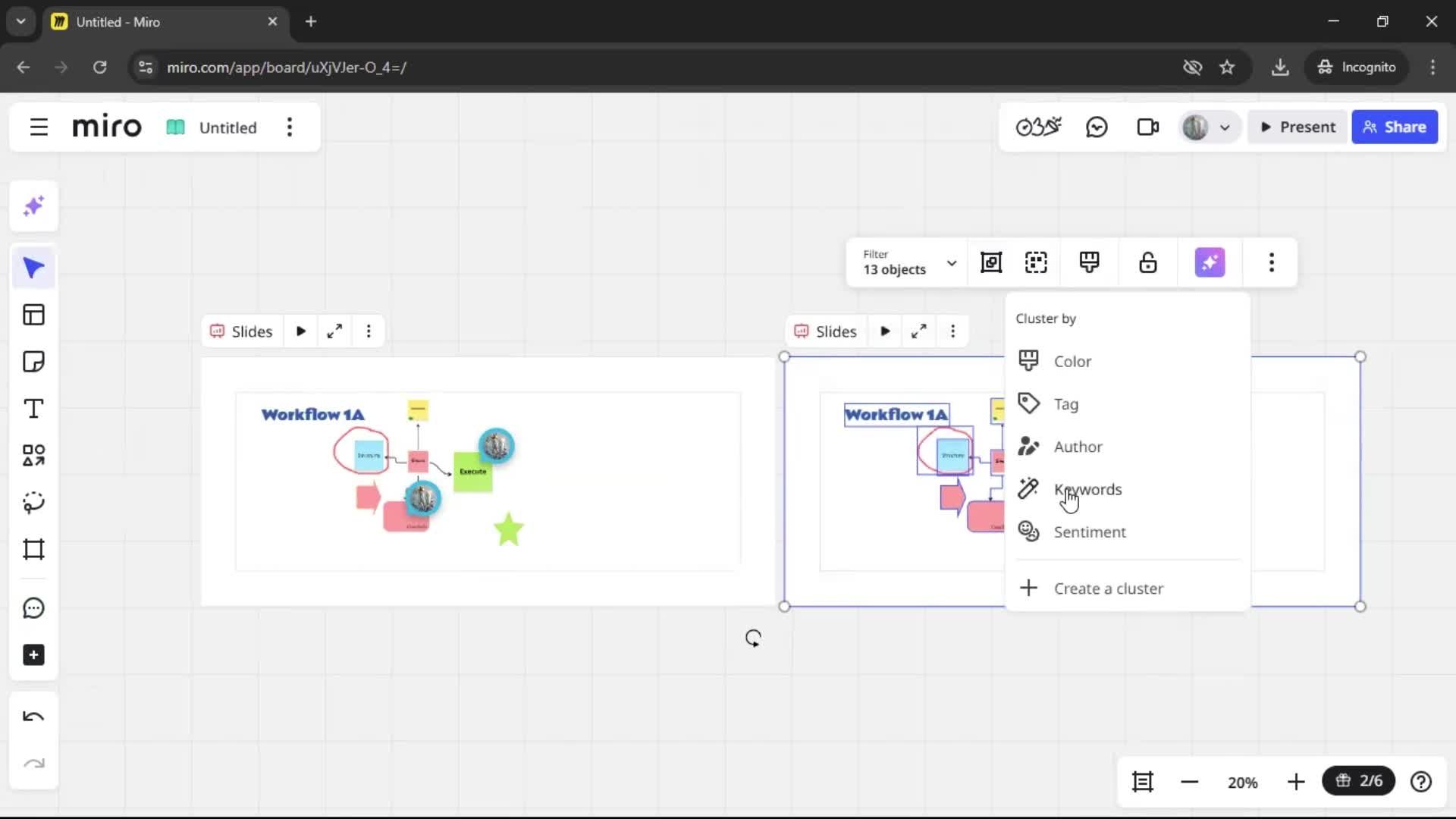 Creating a flowchart screenshot
