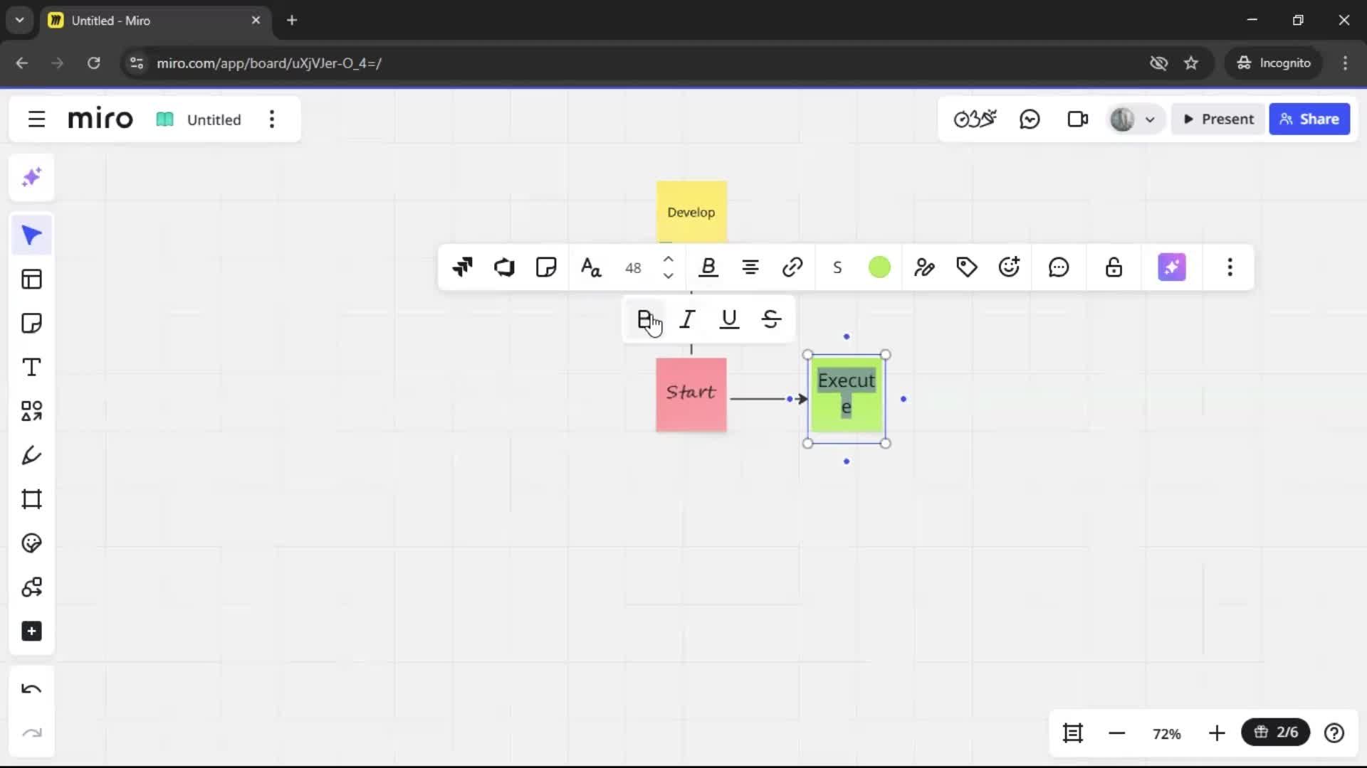 Creating a flowchart screenshot