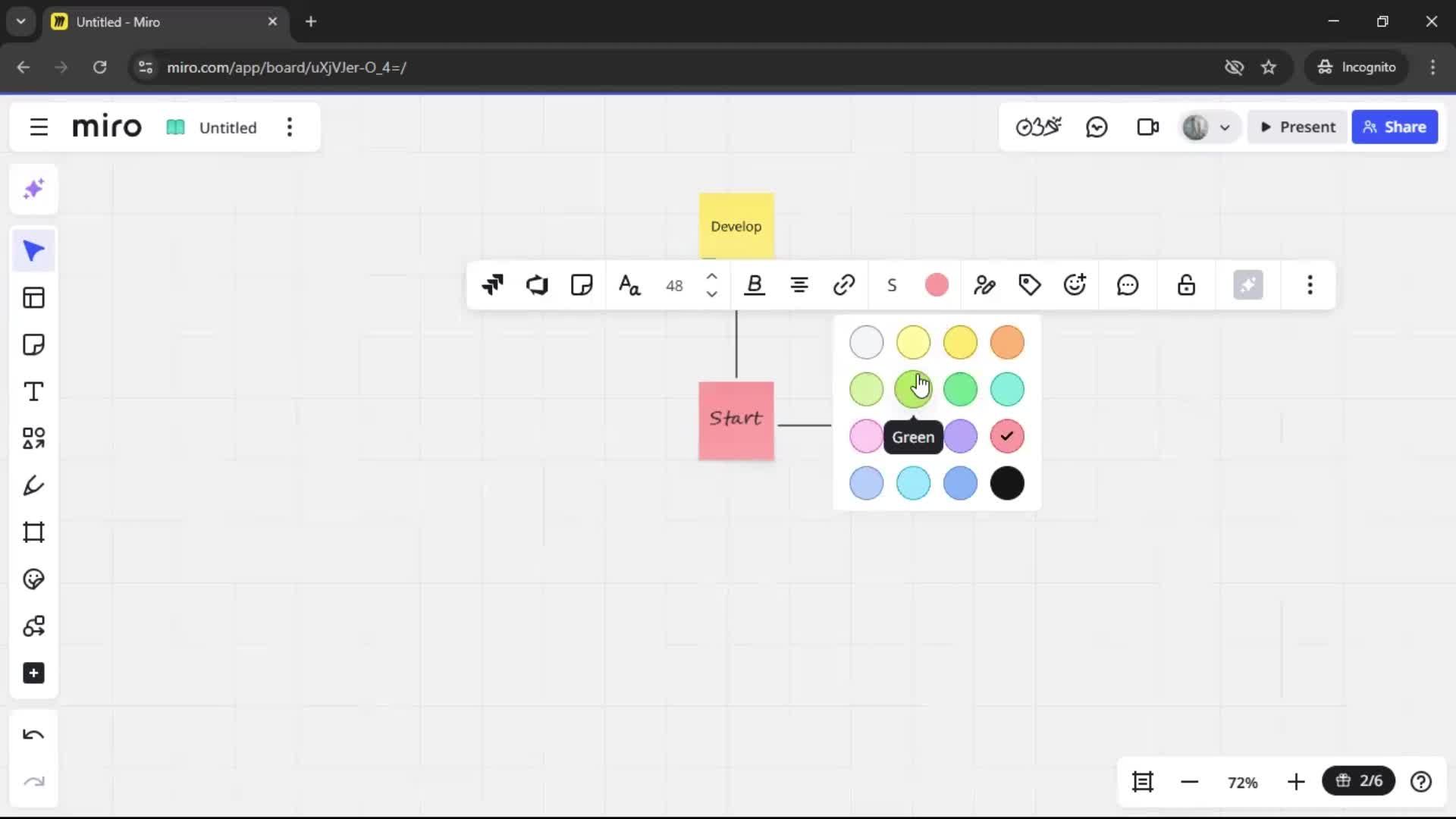 Creating a flowchart screenshot