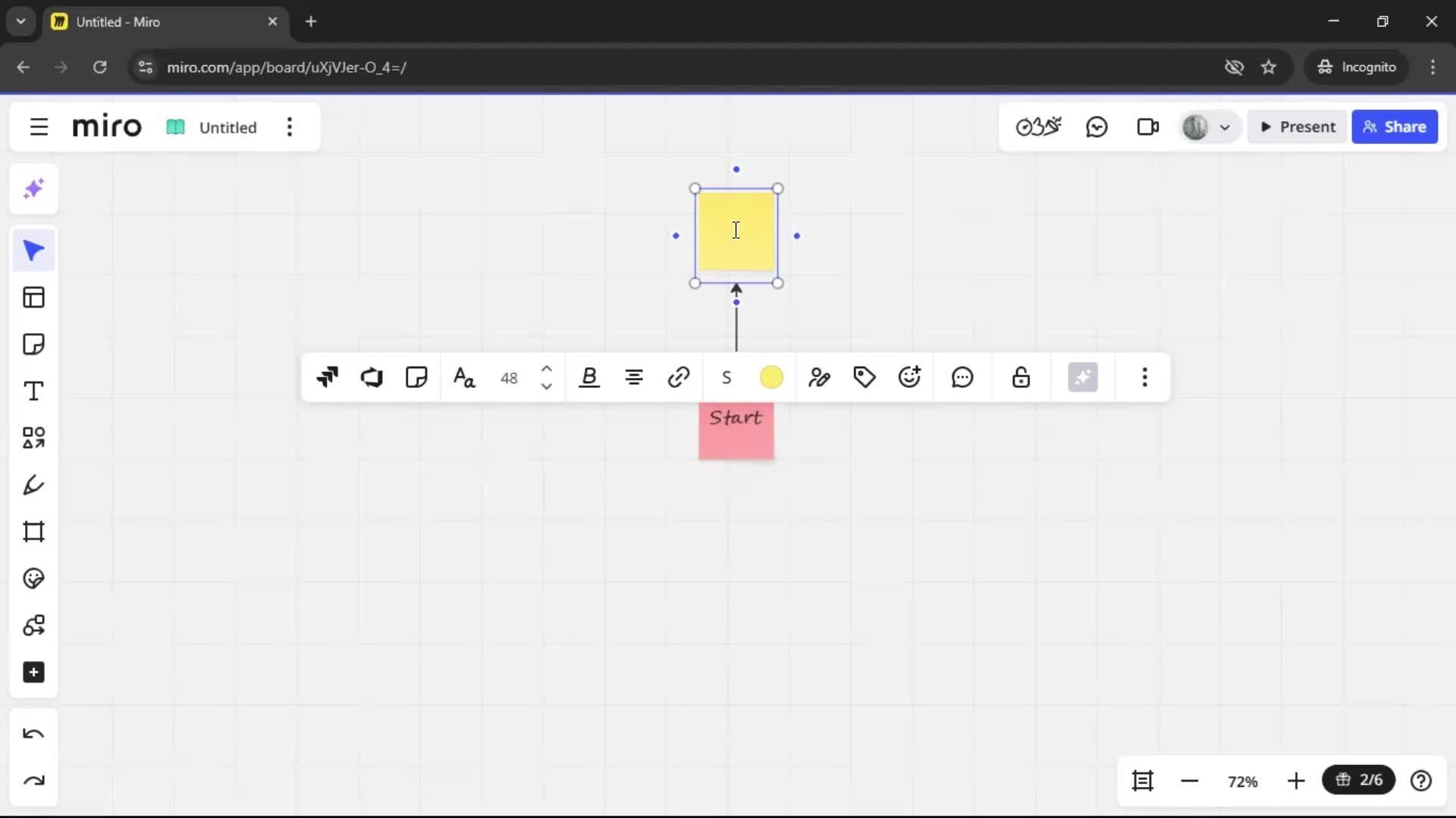 Creating a flowchart screenshot