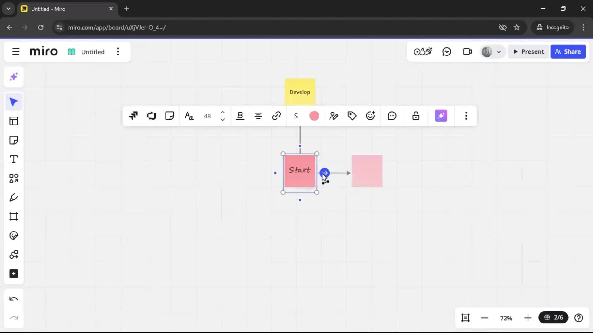 Creating a flowchart screenshot