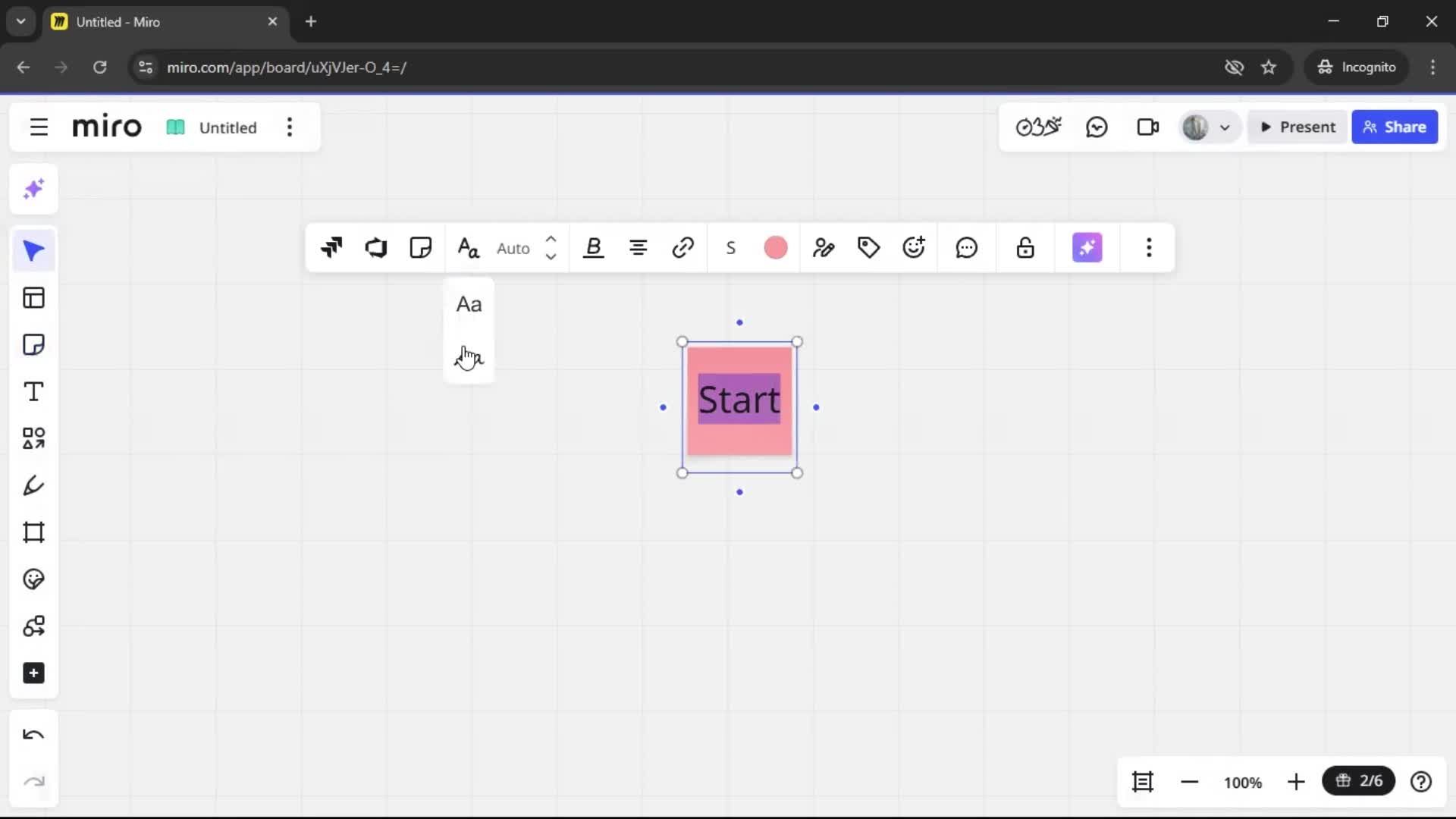 Creating a flowchart screenshot