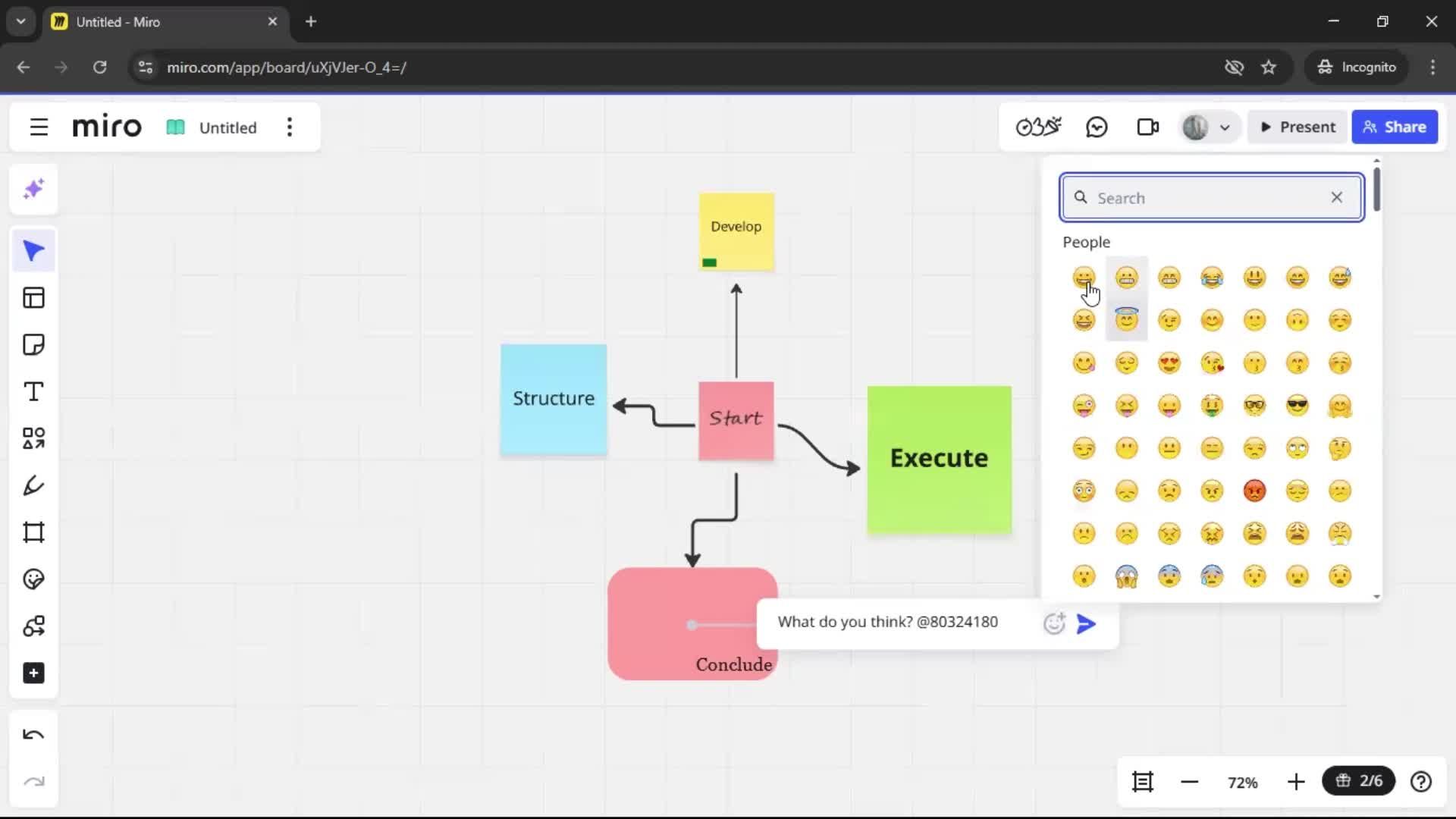 Creating a flowchart screenshot