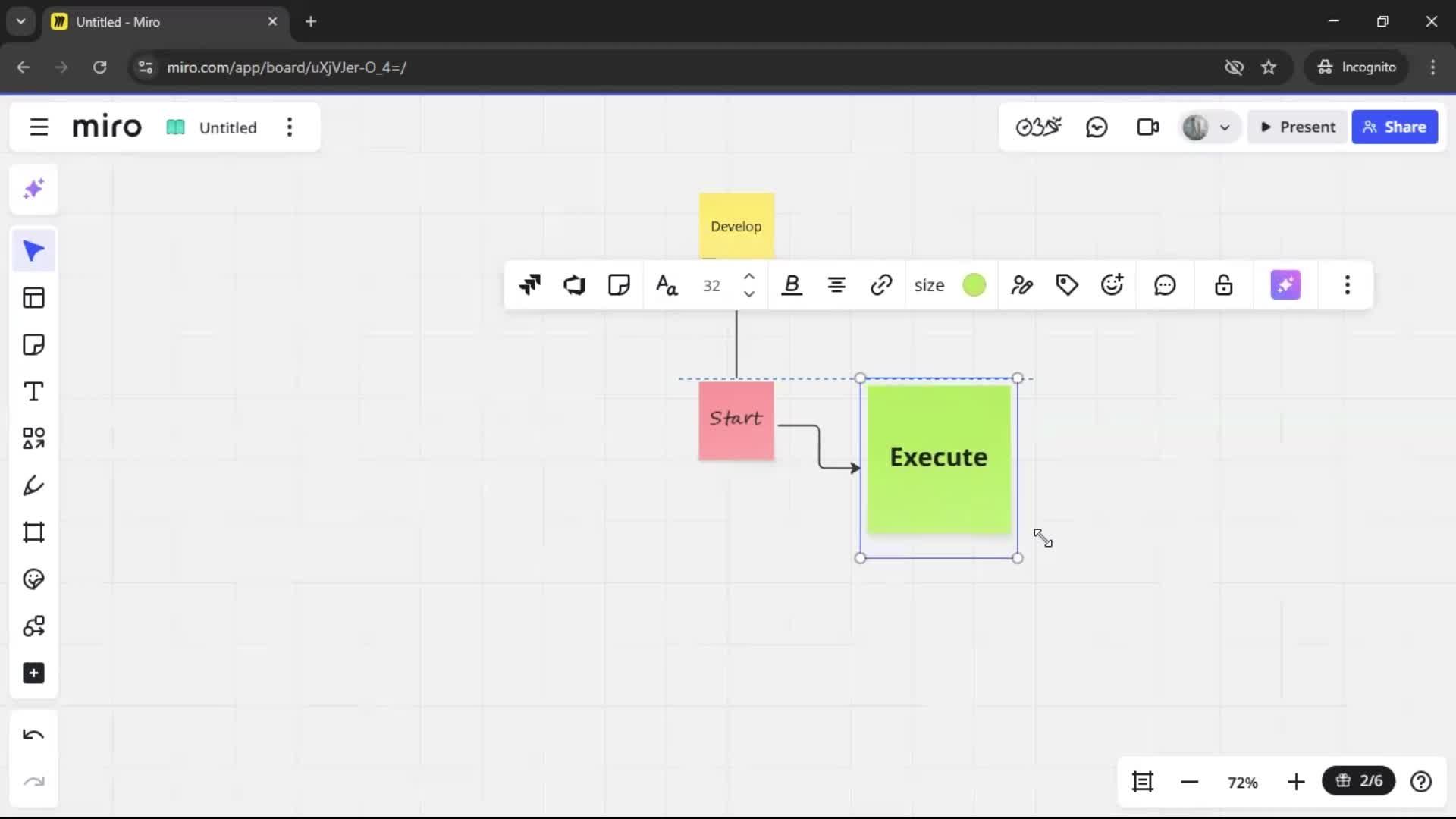 Creating a flowchart screenshot