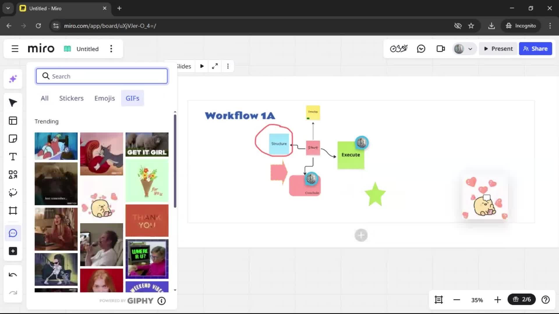 Creating a flowchart screenshot