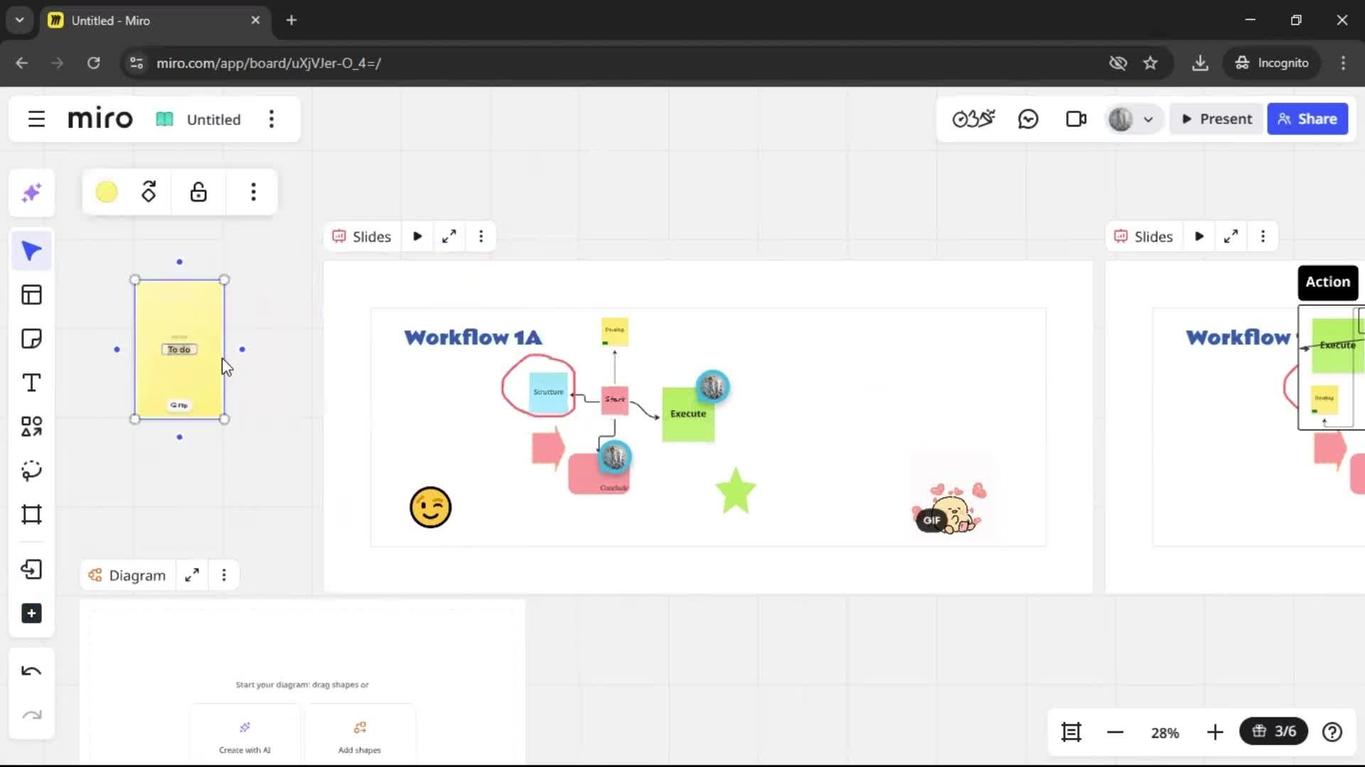 Creating a flowchart screenshot
