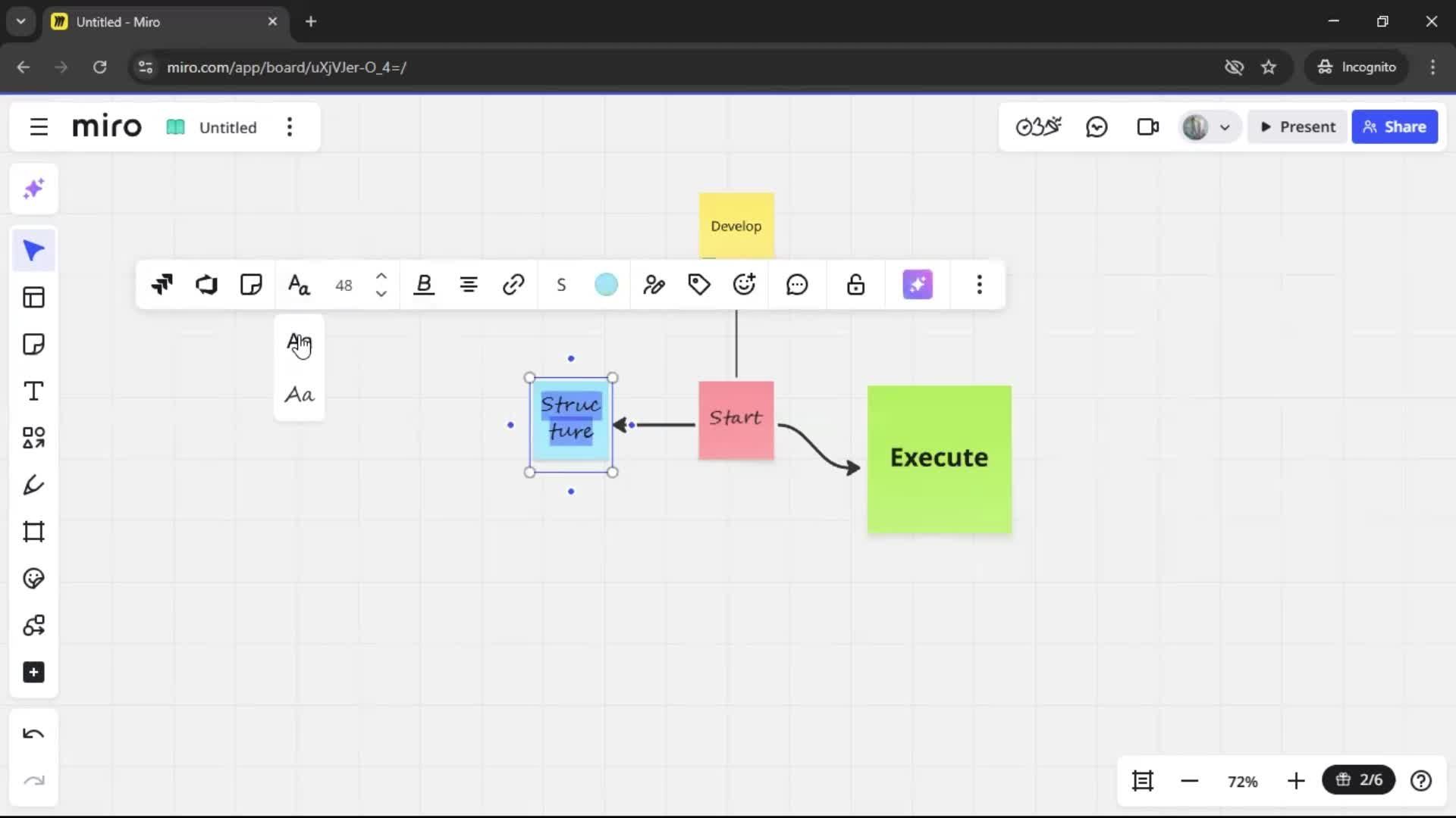 Creating a flowchart screenshot