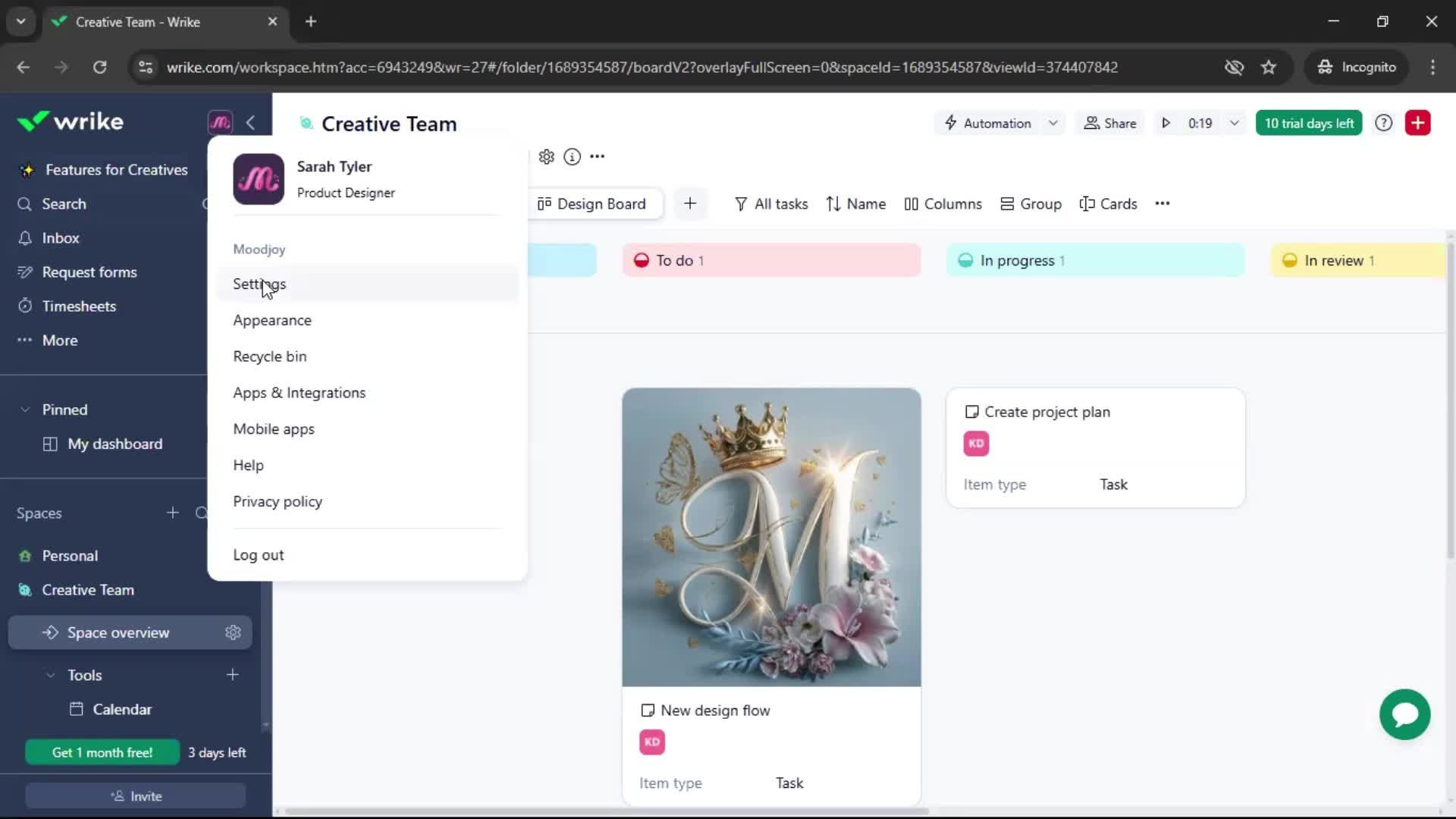 Creating a workflow screenshot