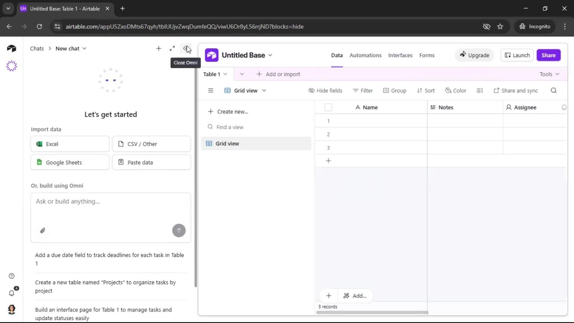 Creating a workspace screenshot