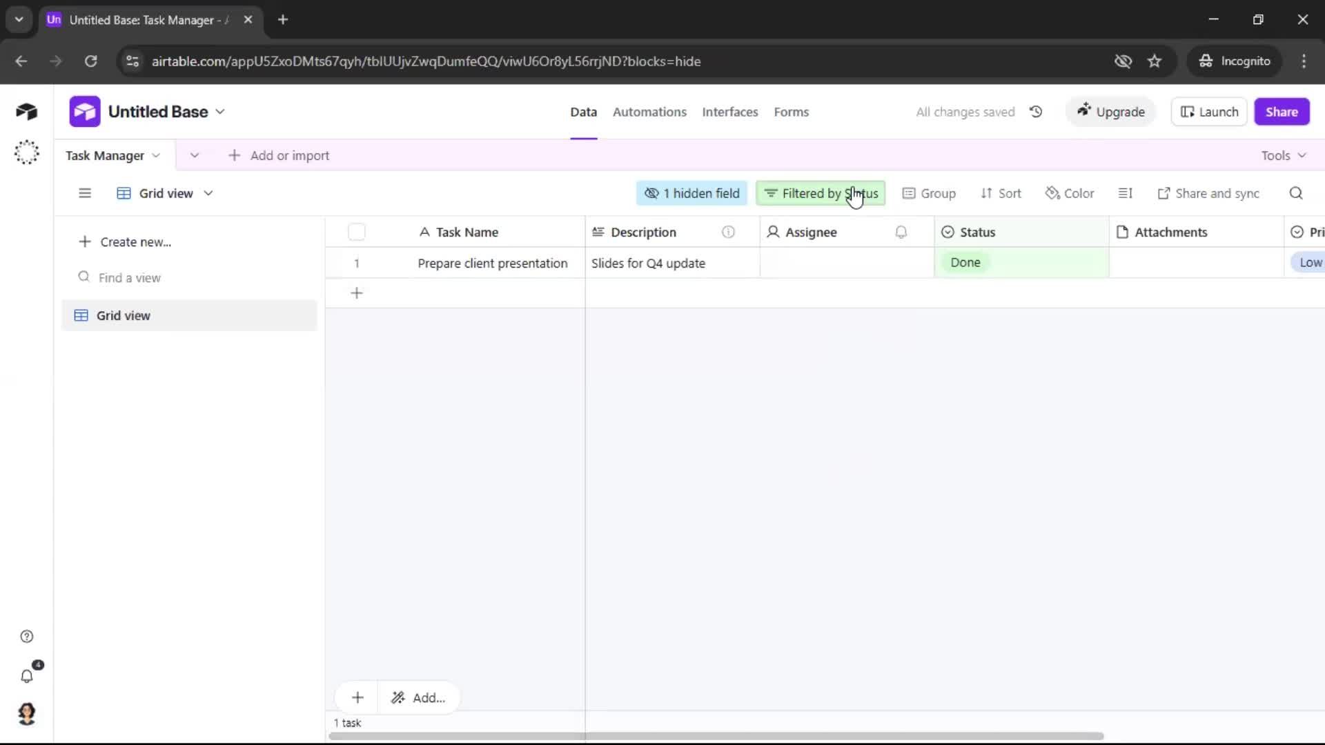 Creating a workspace screenshot