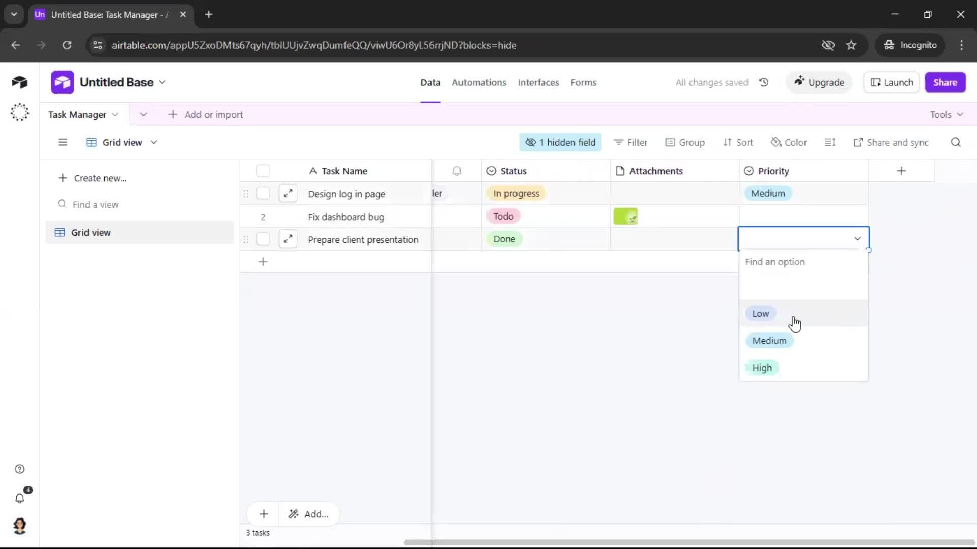 Creating a workspace screenshot