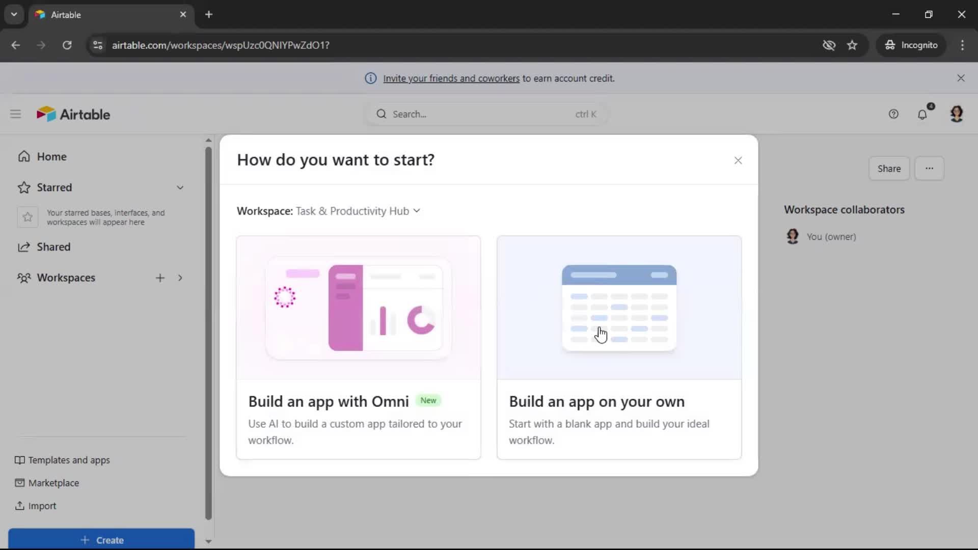 Creating a workspace screenshot