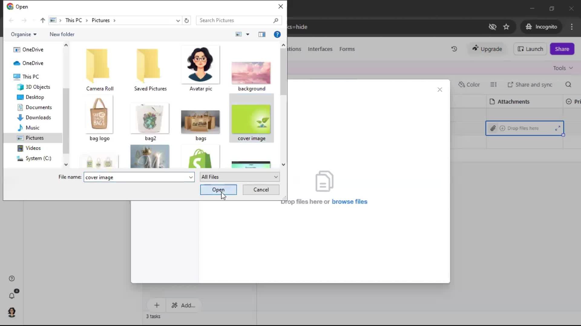 Creating a workspace screenshot